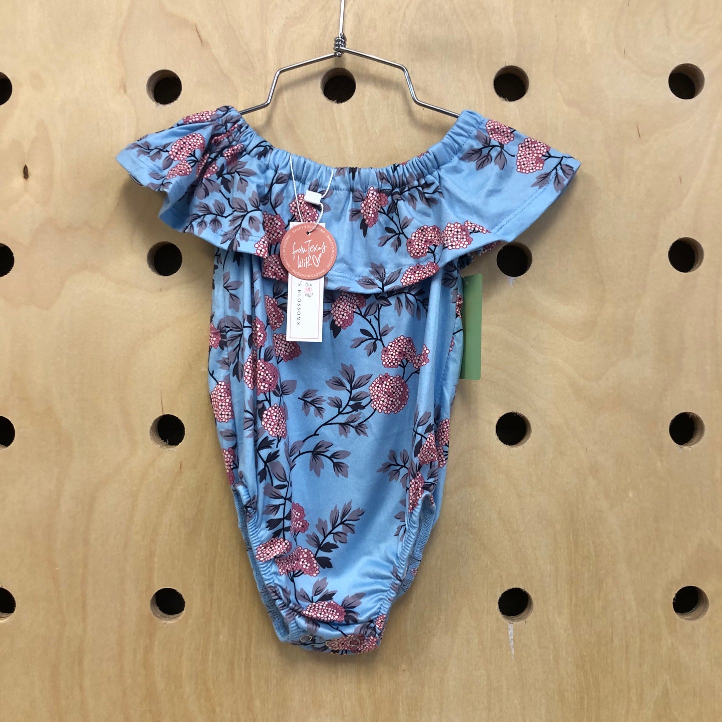 Blue Blossom Off Shoulder Bodysuit NEW!