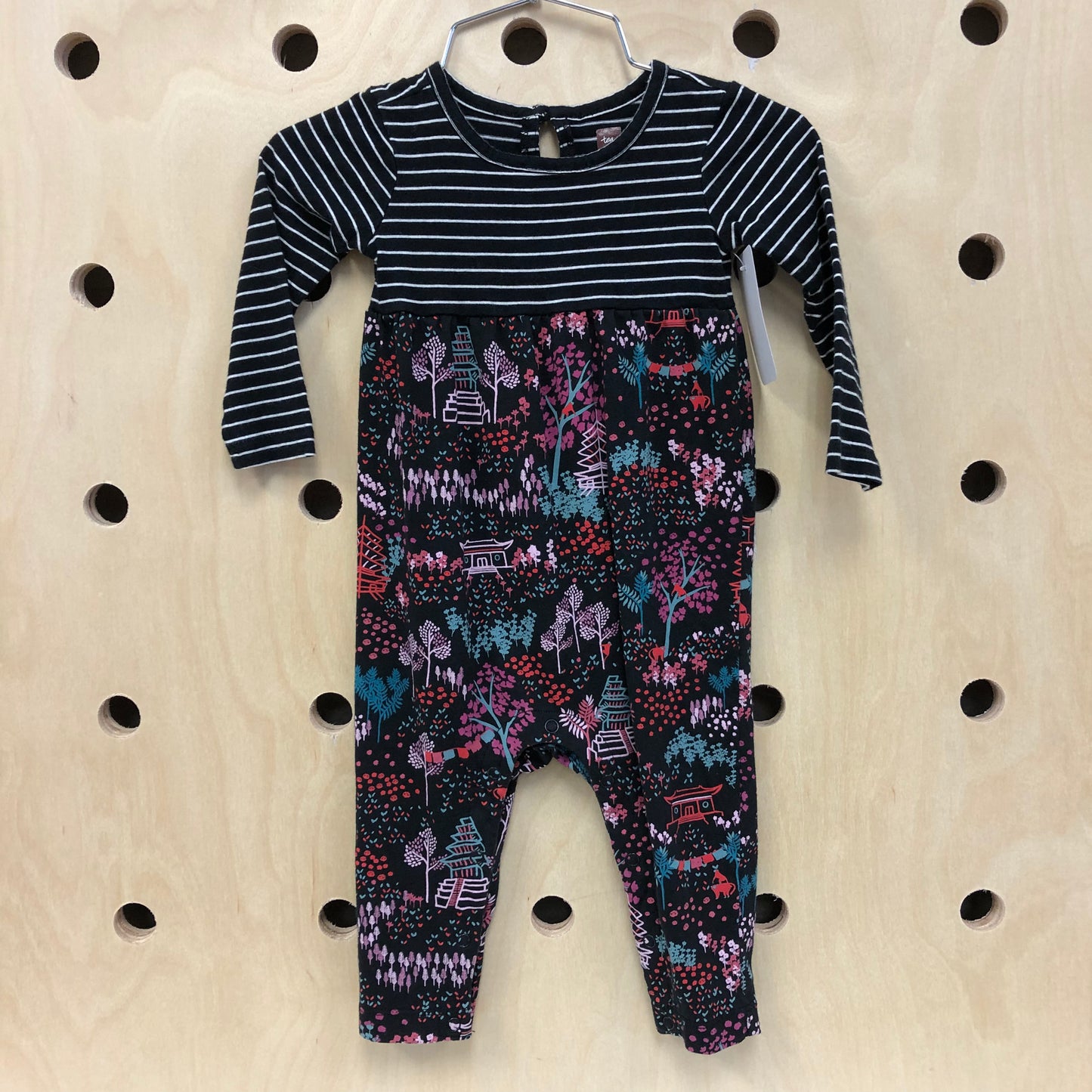 Black Japan Scene Romper