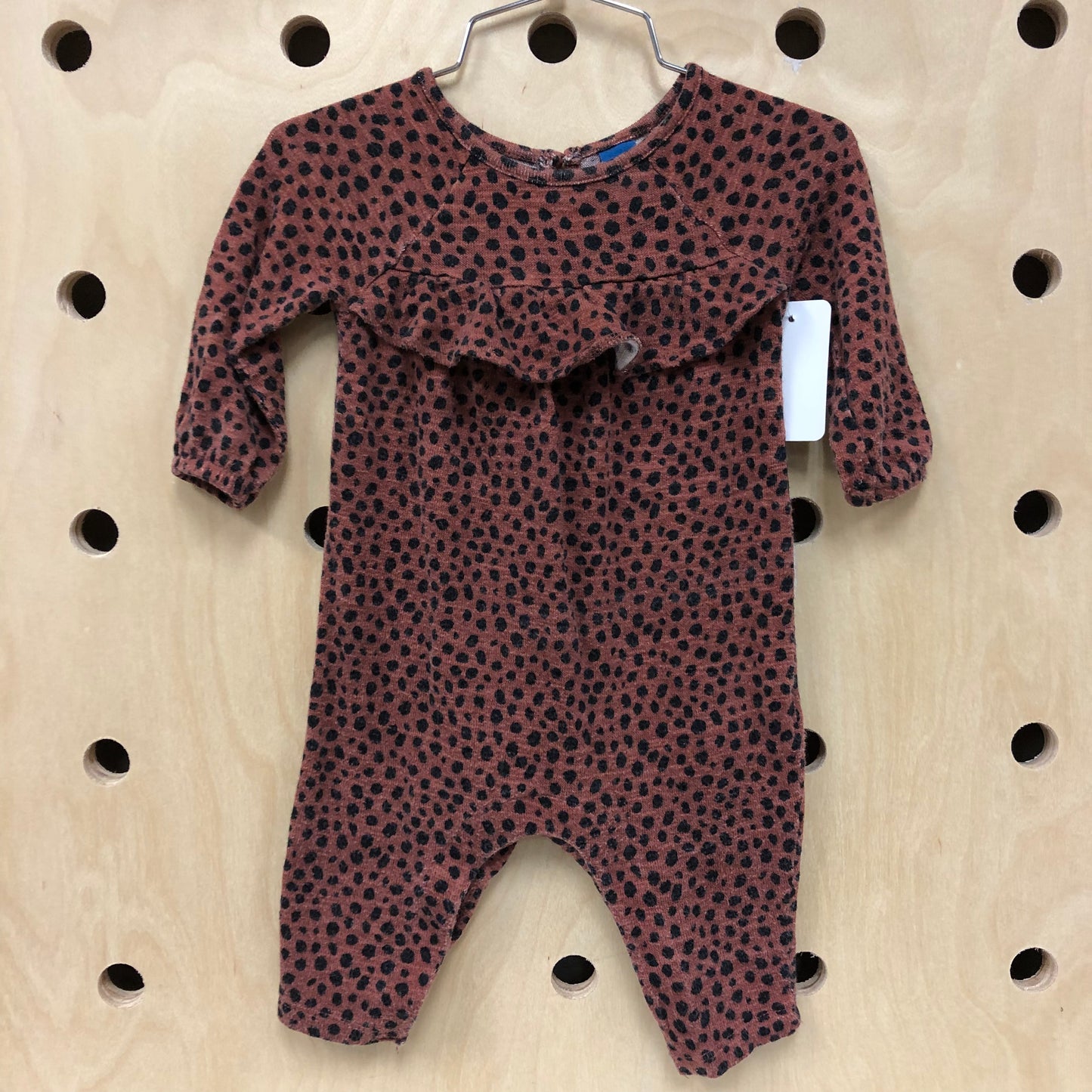 Brown+Black Dot Soft Romper