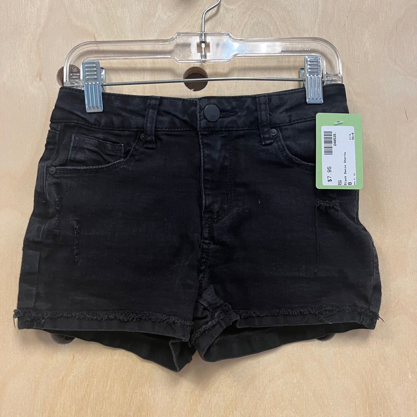 Black Denim Shorts
