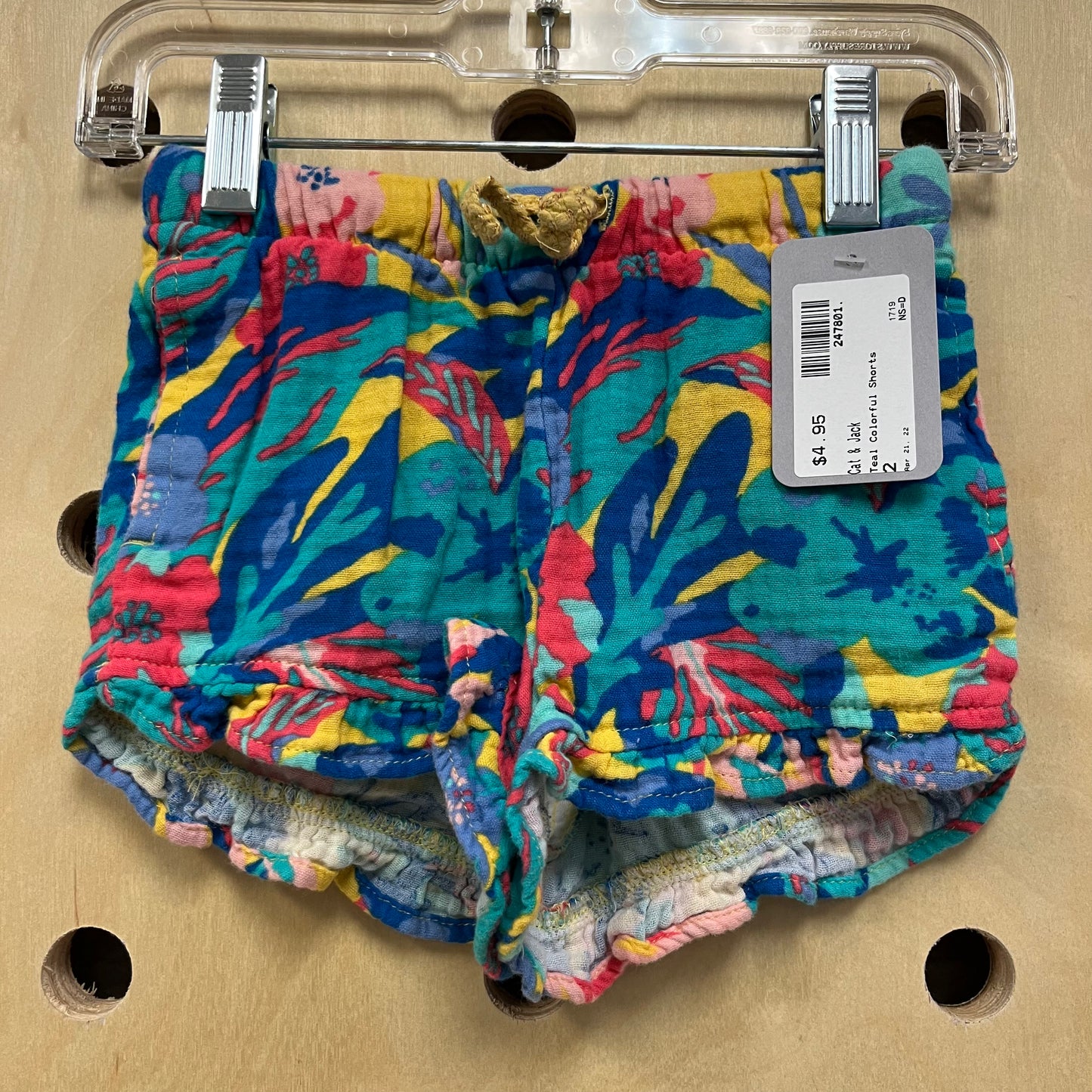 Teal Colorful Shorts