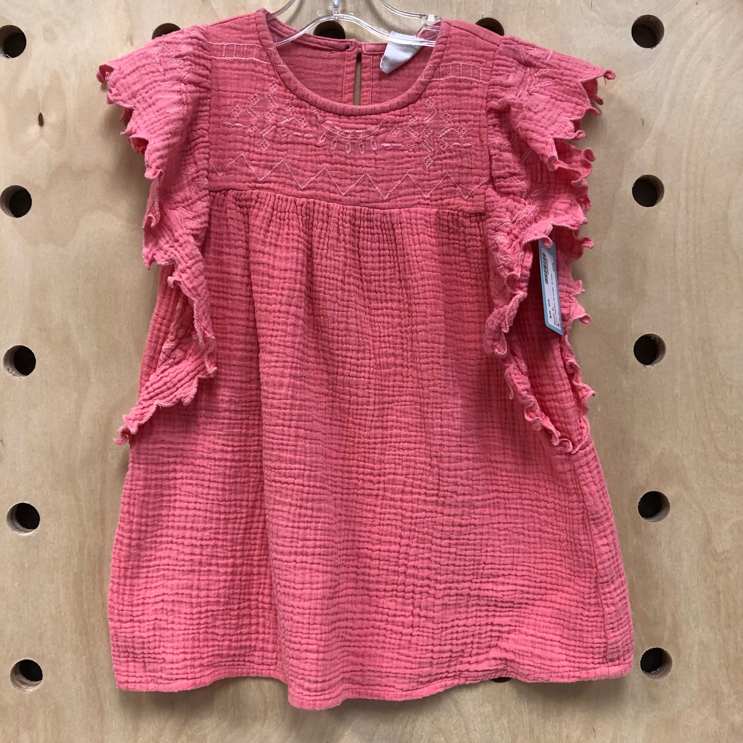 Pink Gauze Fringe Dress