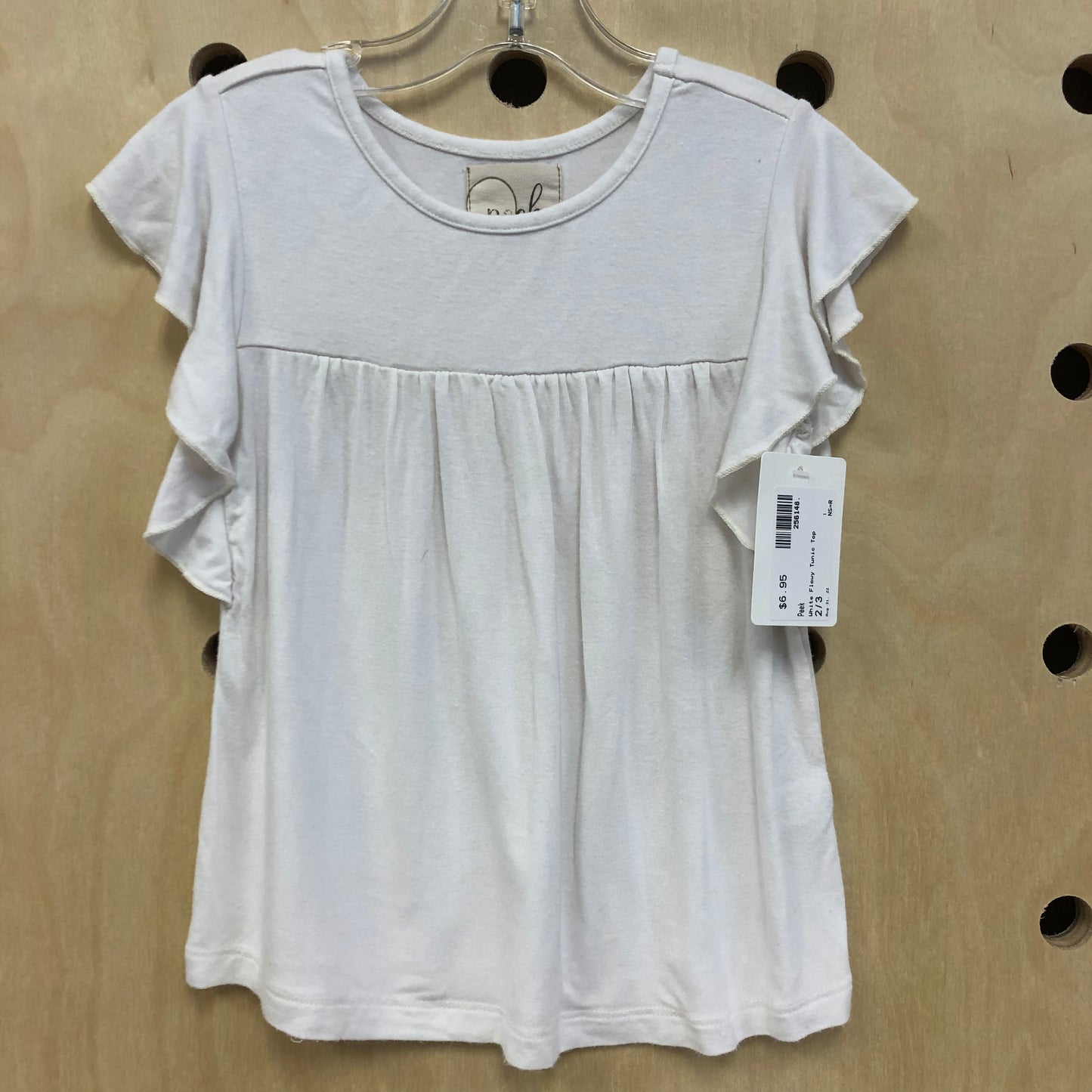 White Flowy Tunic Top