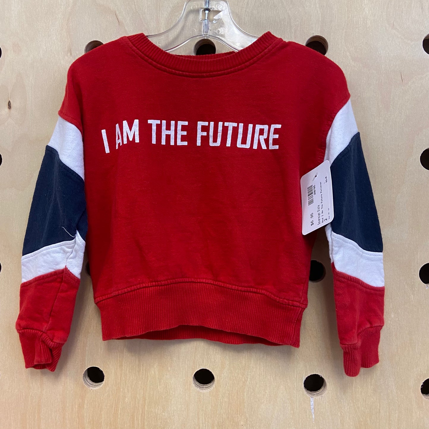 Red I Am The Future Pullover