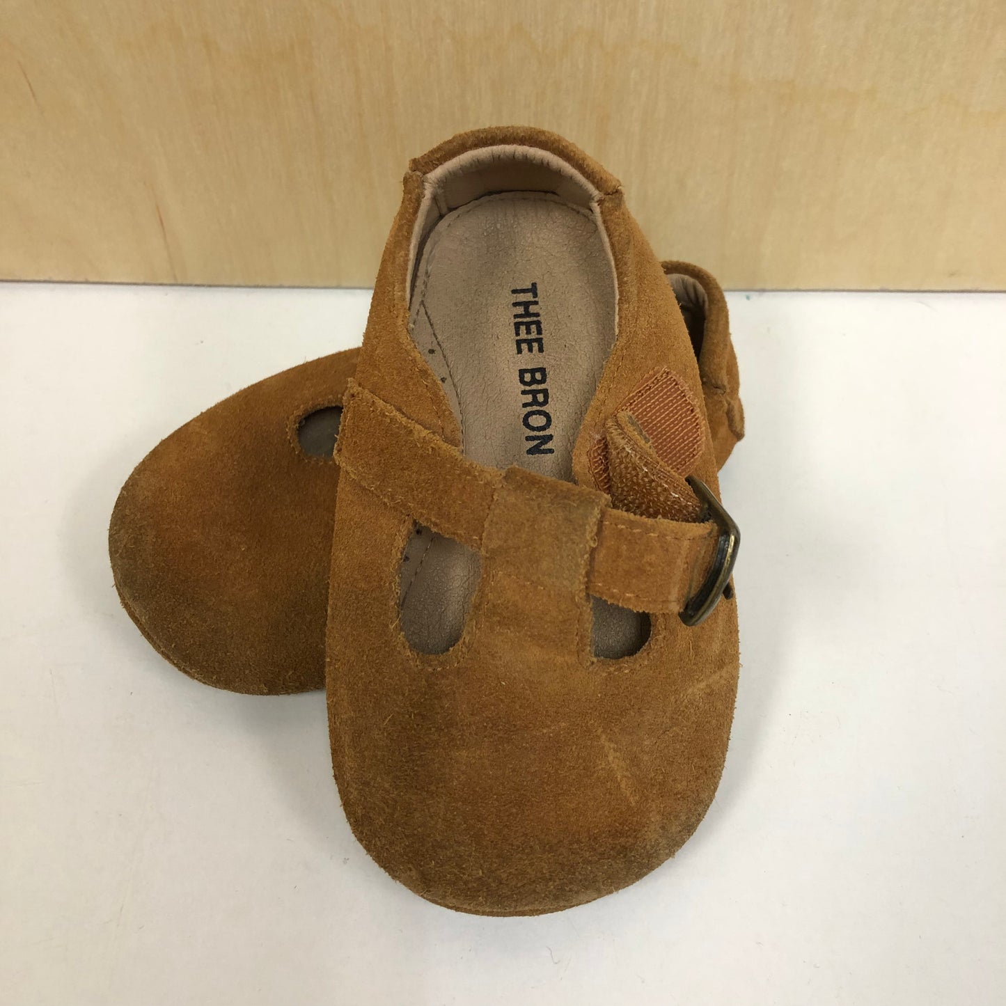 Brown Suede T-Strap Moccs