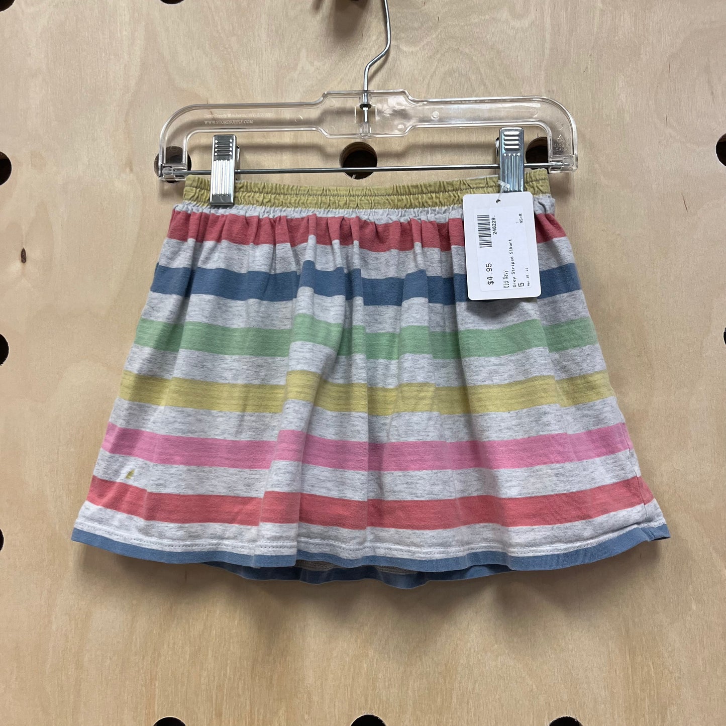 Grey Striped Skort