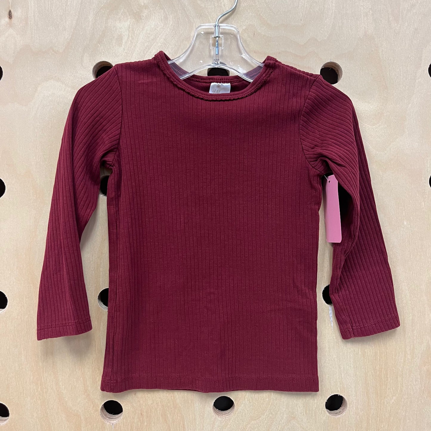 Burgundy Ribbed Top