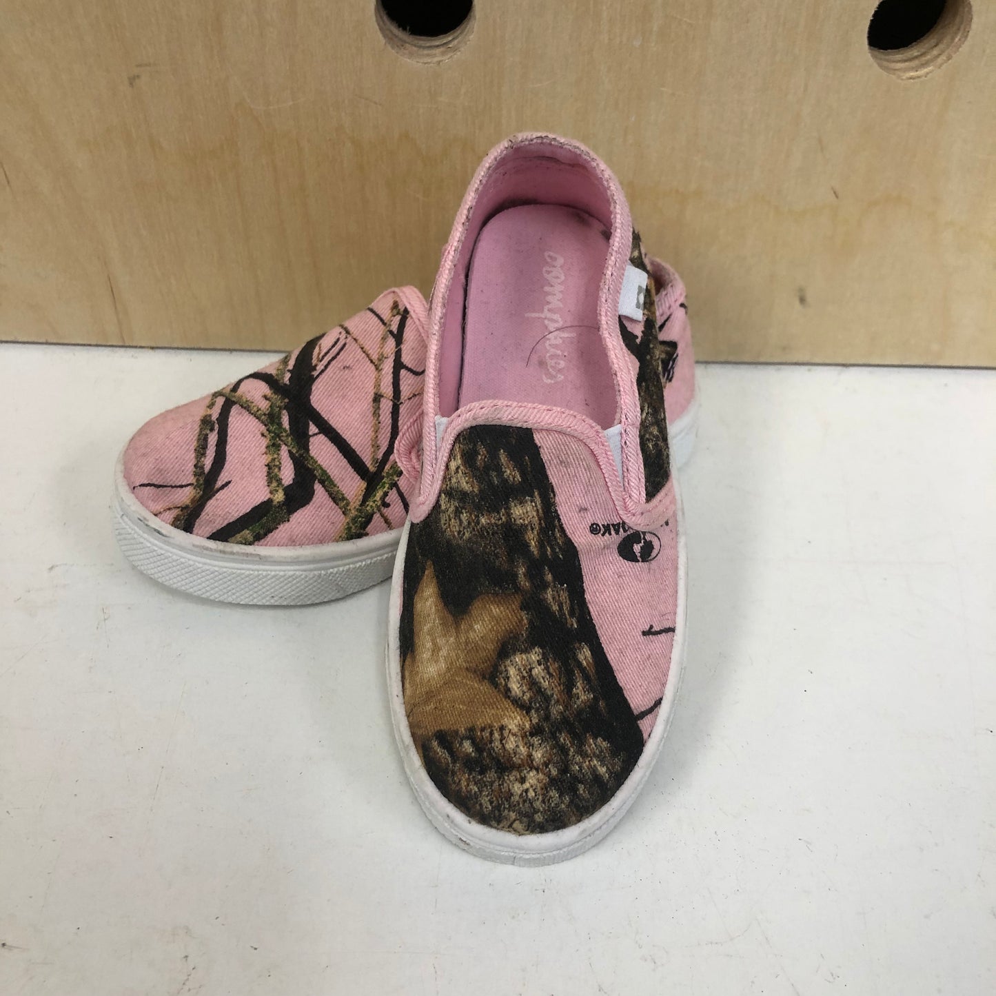 Pink Real Tree Slip Ons