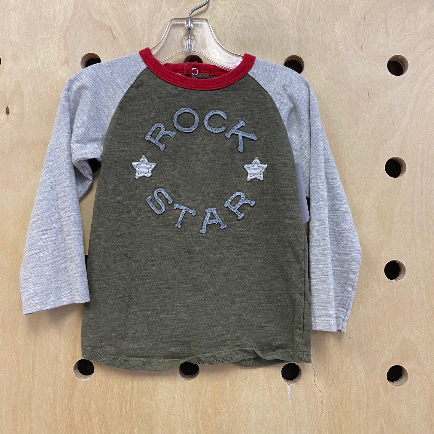 Green + Grey Rockstar Raglan