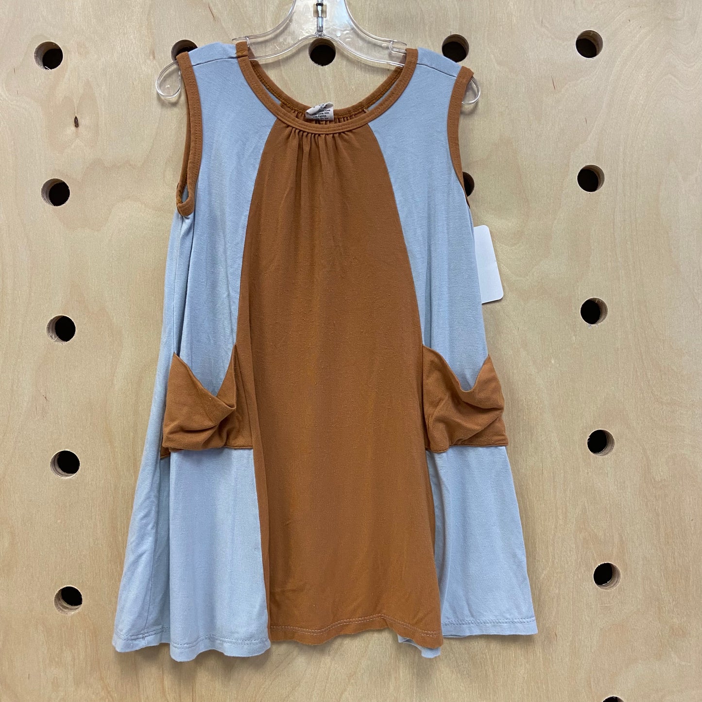 Two Toned Blue/ Caramel Dress