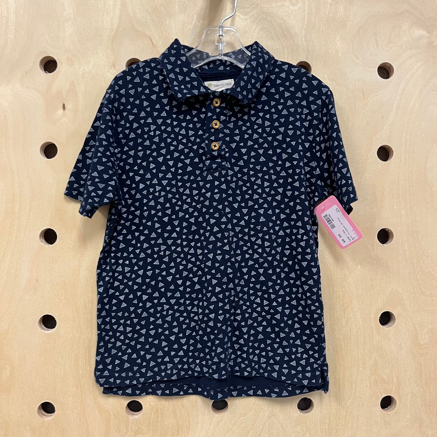 Navy Triangles SS Polo