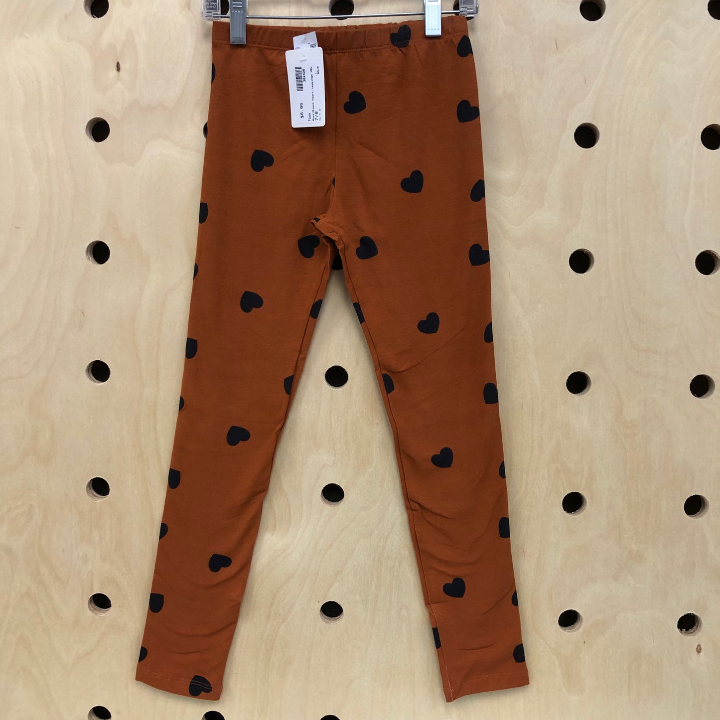 Rust/Black Heart Leggings NEW