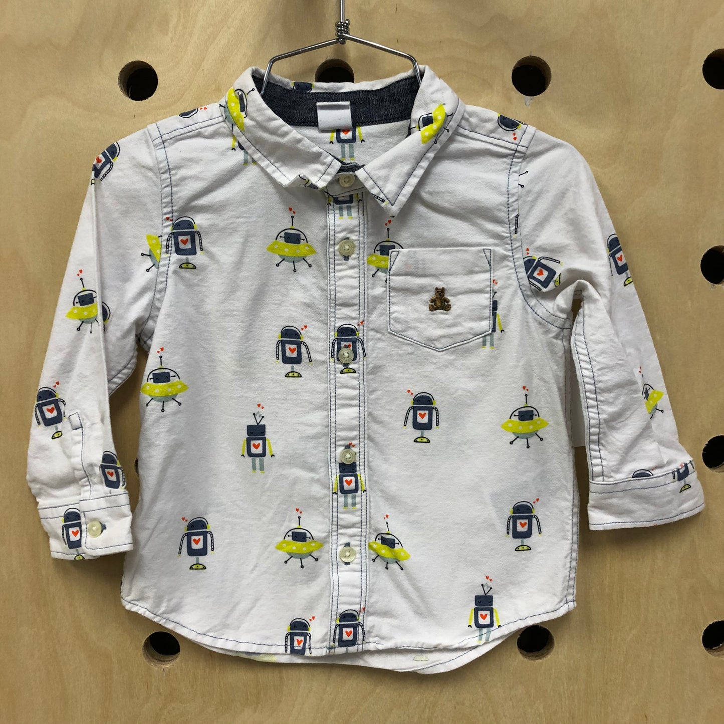 Space Robot Button Up