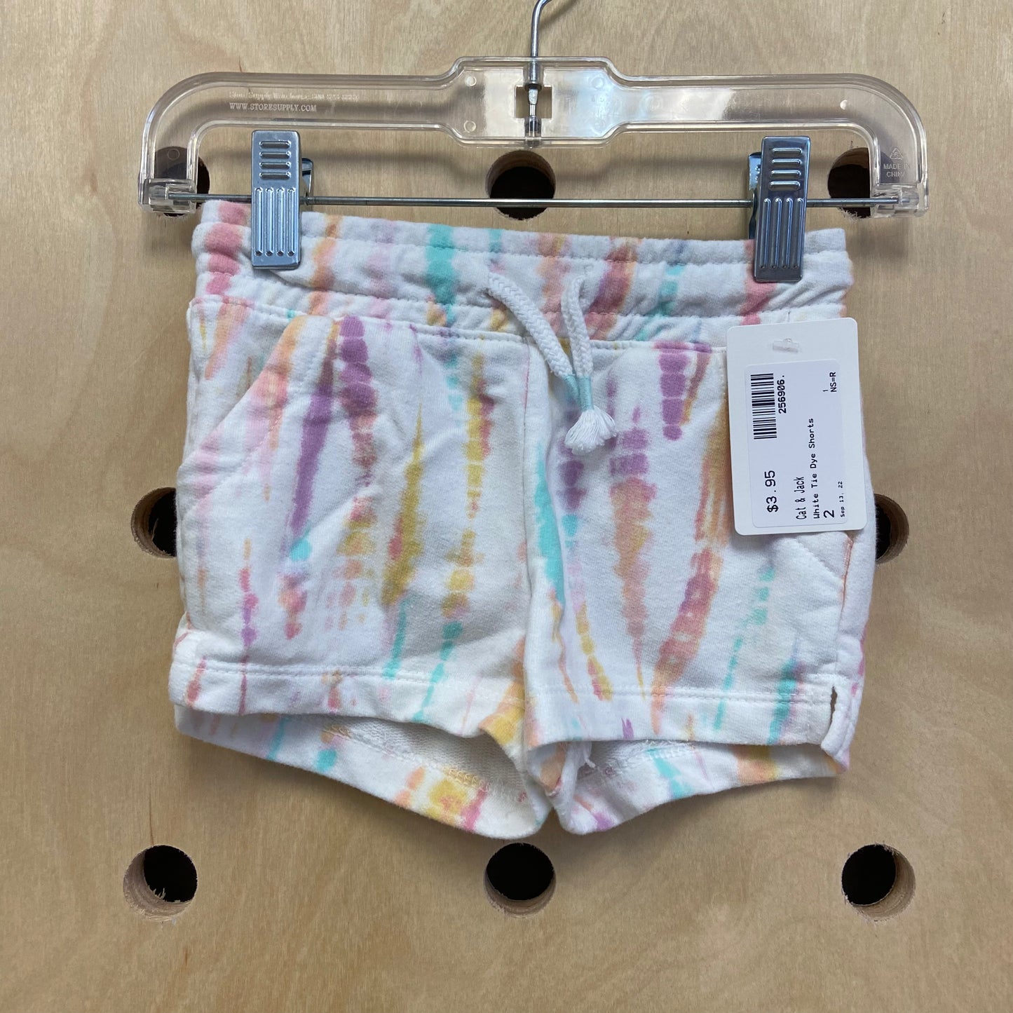White Tie Dye Shorts