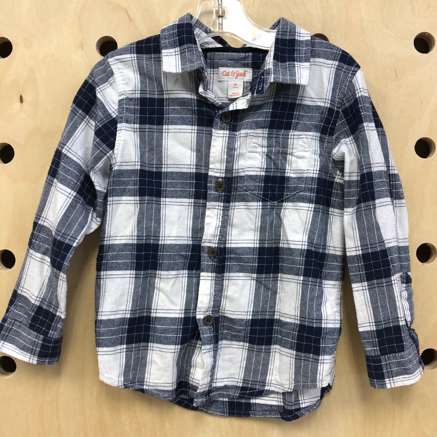 Blue + White Plaid Flannel