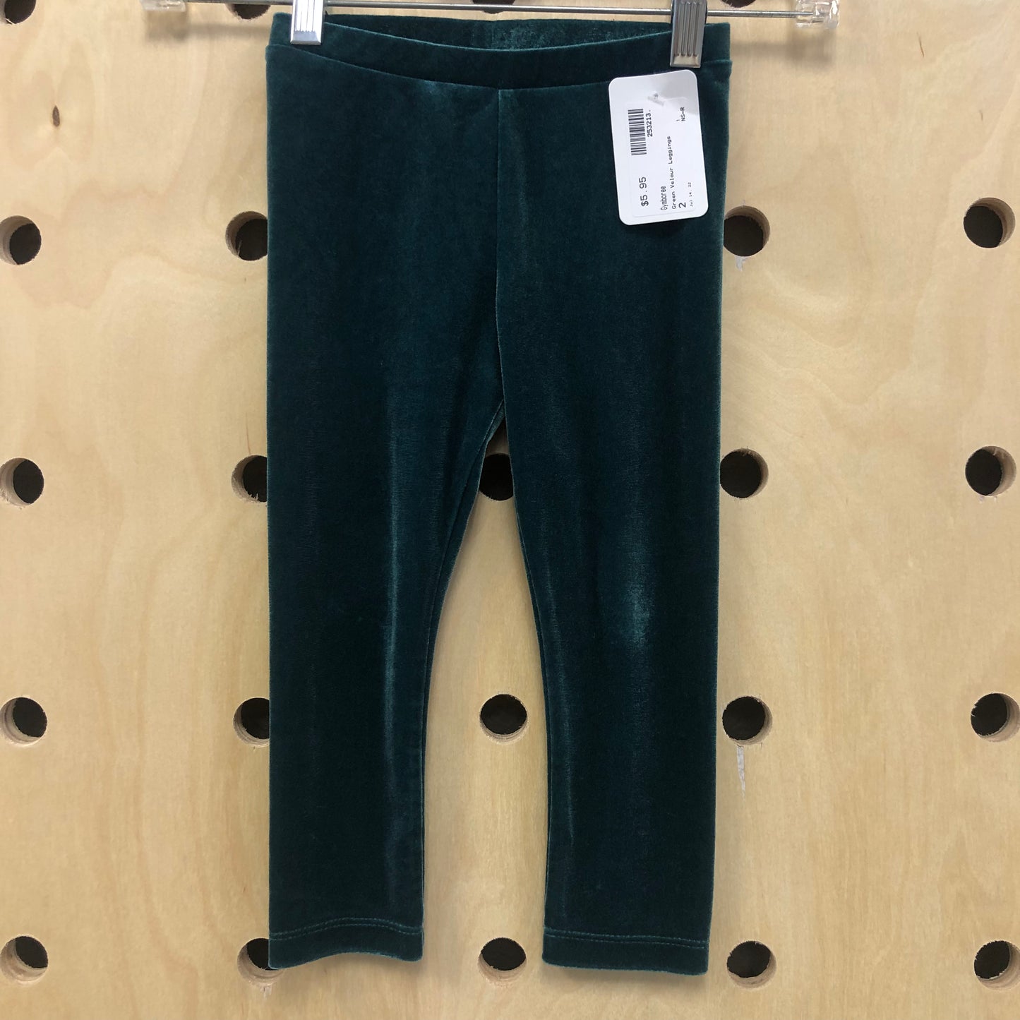 Green Velour Leggings