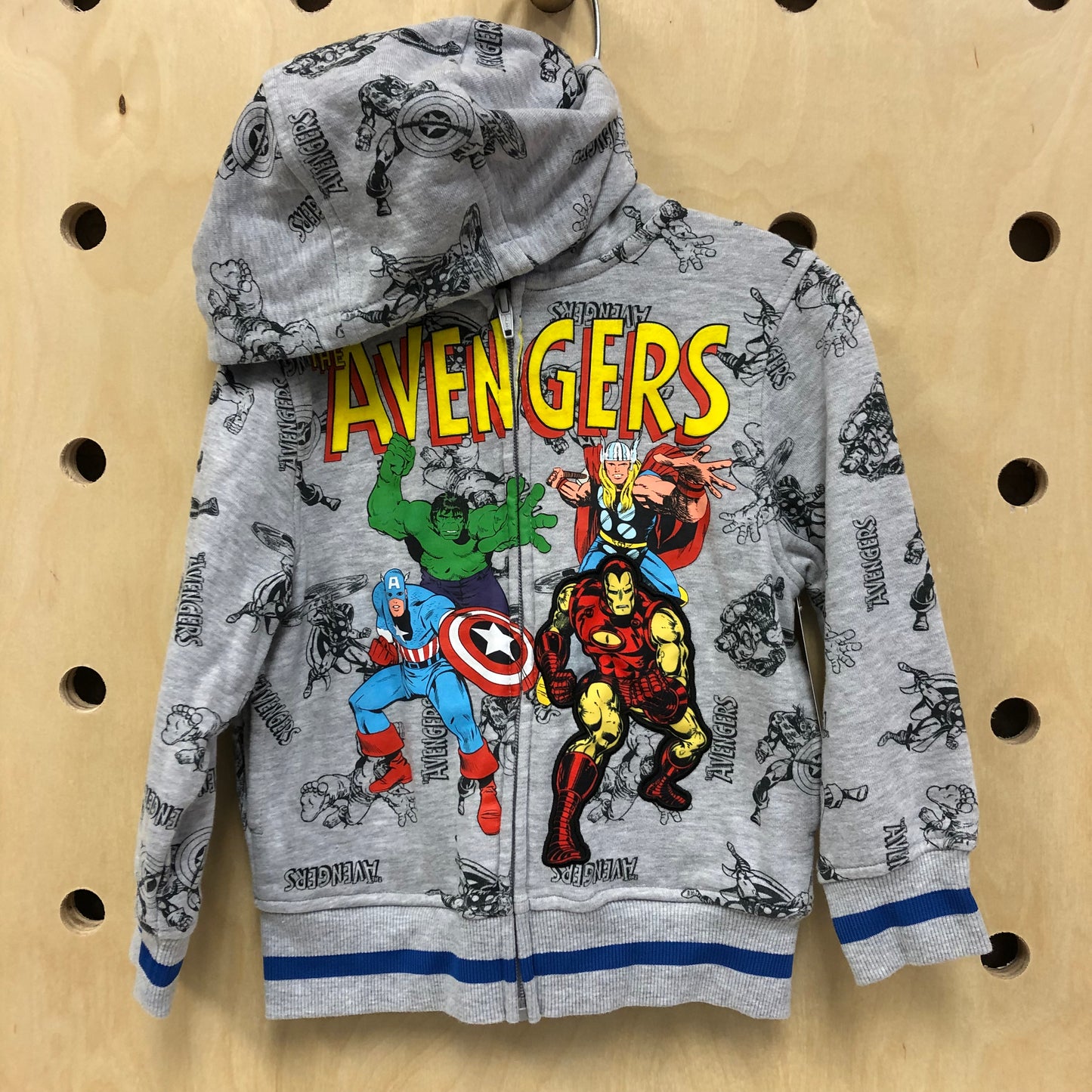 Grey Avengers Zip Hoodie