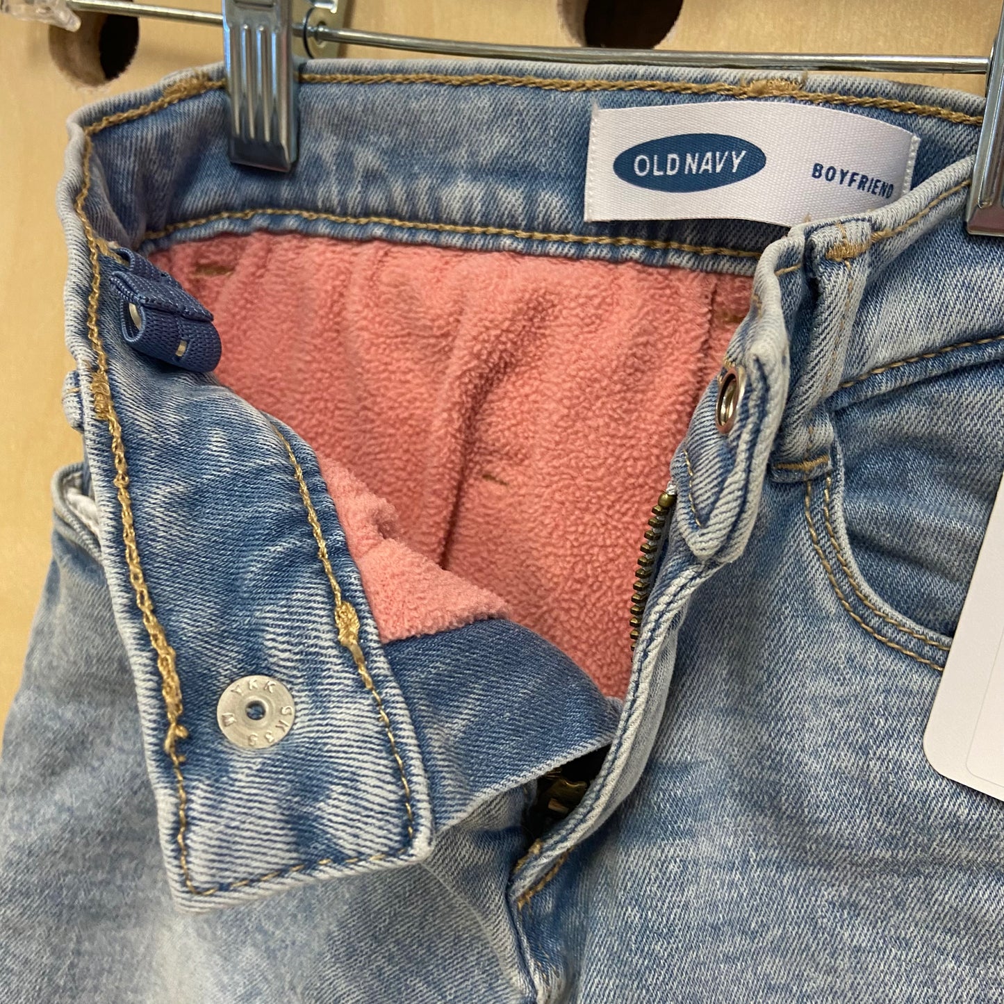 Fleece Lined Boyfriend Denim