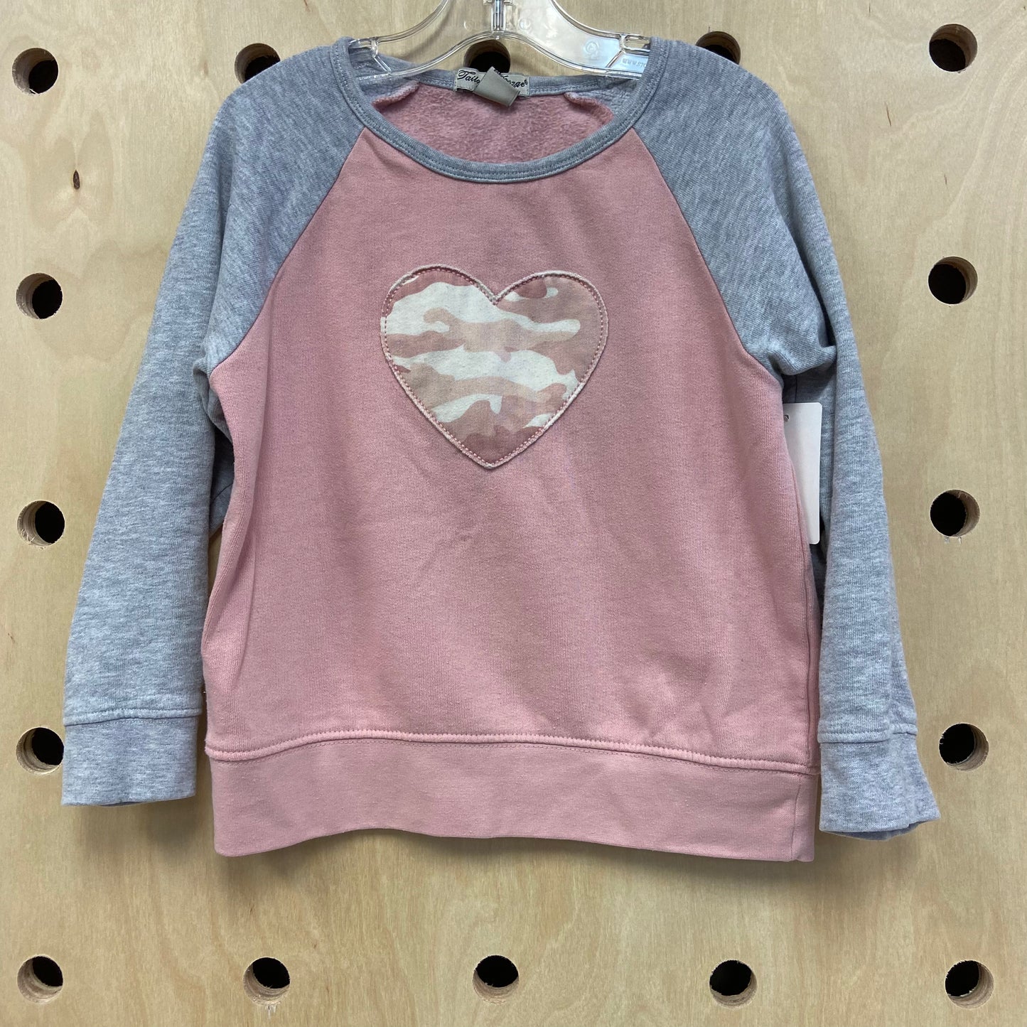 Pink/Grey Camo Heart Pullover