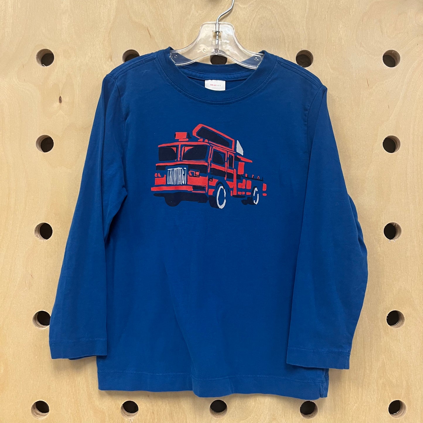 Blue Long Sleeve Firetruck Tee