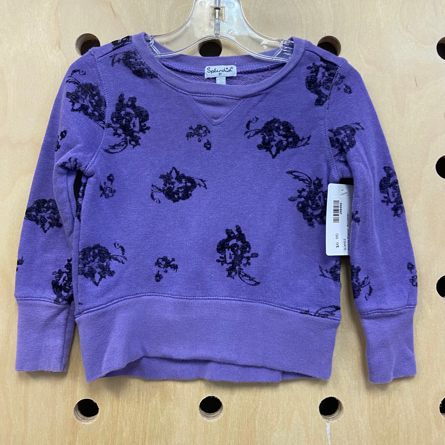 Purple Floral Pullover