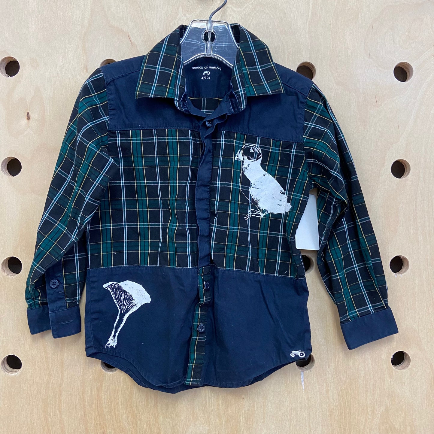Nature Forest Plaid Button Up