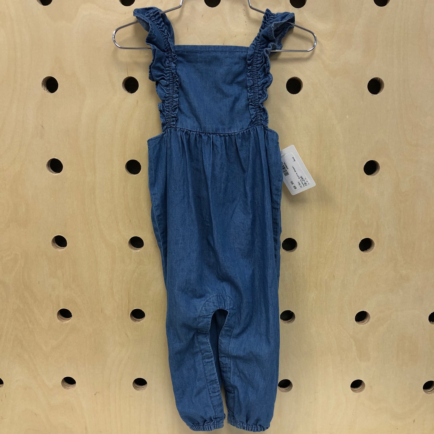 Chambray Ruffle Romper