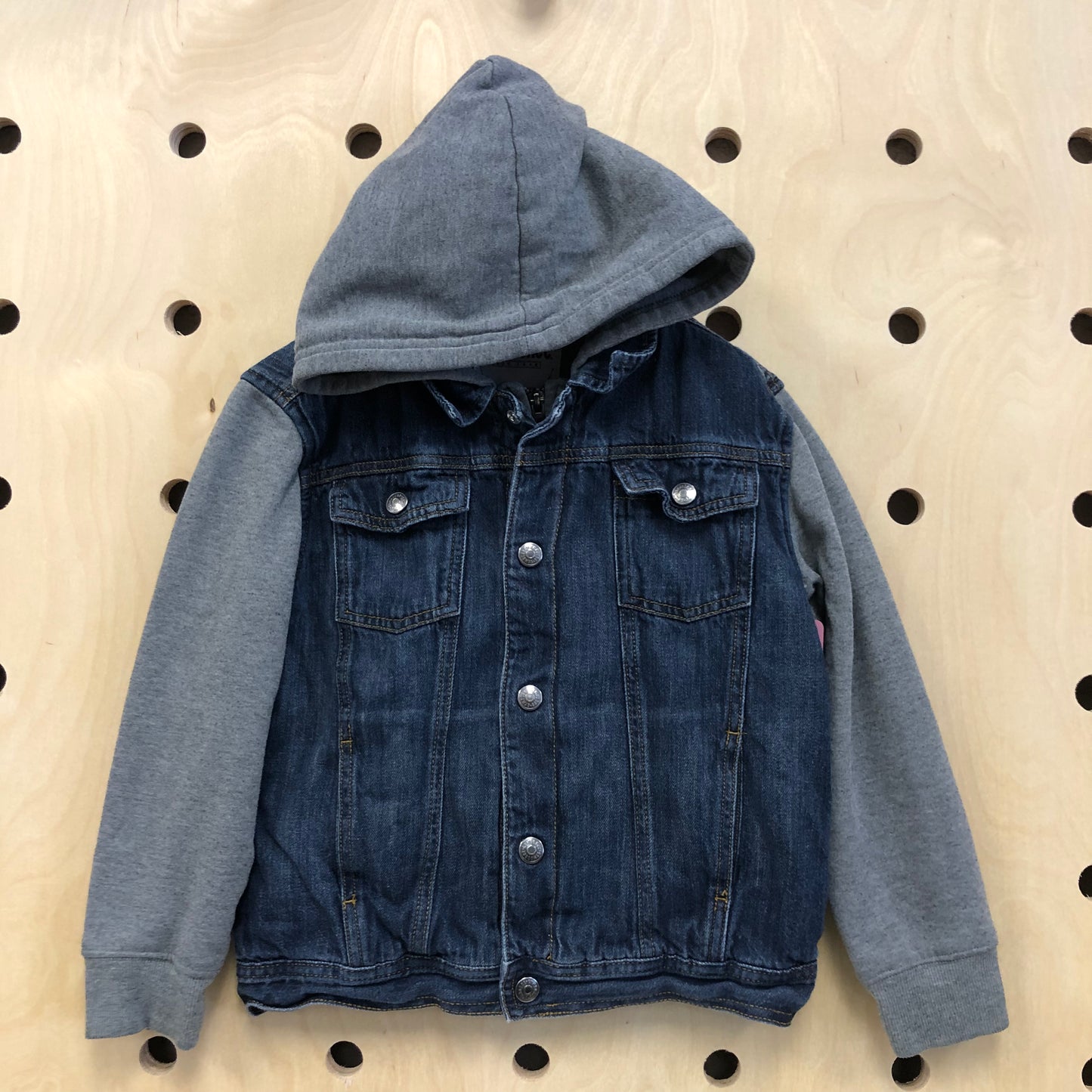 Denim + Fleece Hoodie Jacket