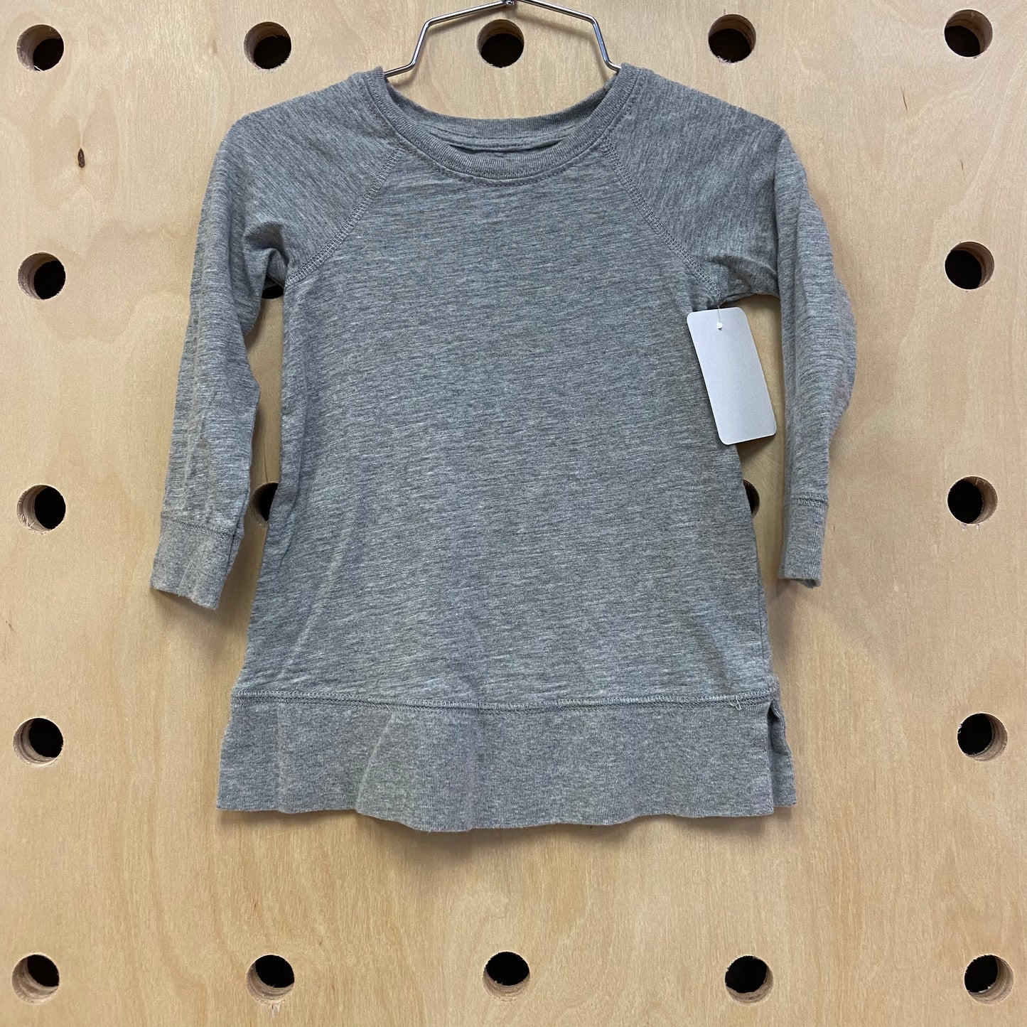 Grey Long Sleeve Tunic Top