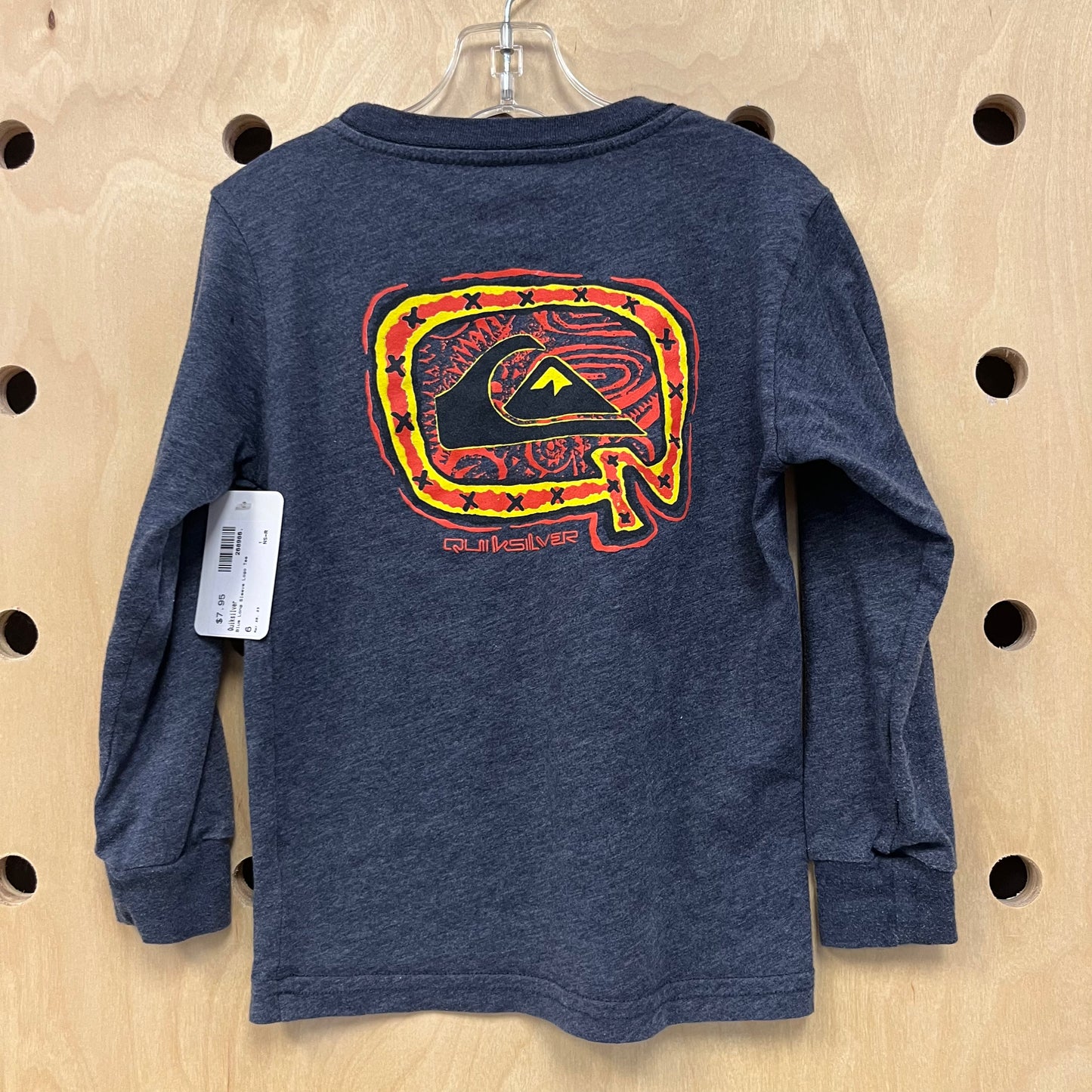 Blue Long Sleeve Logo Tee