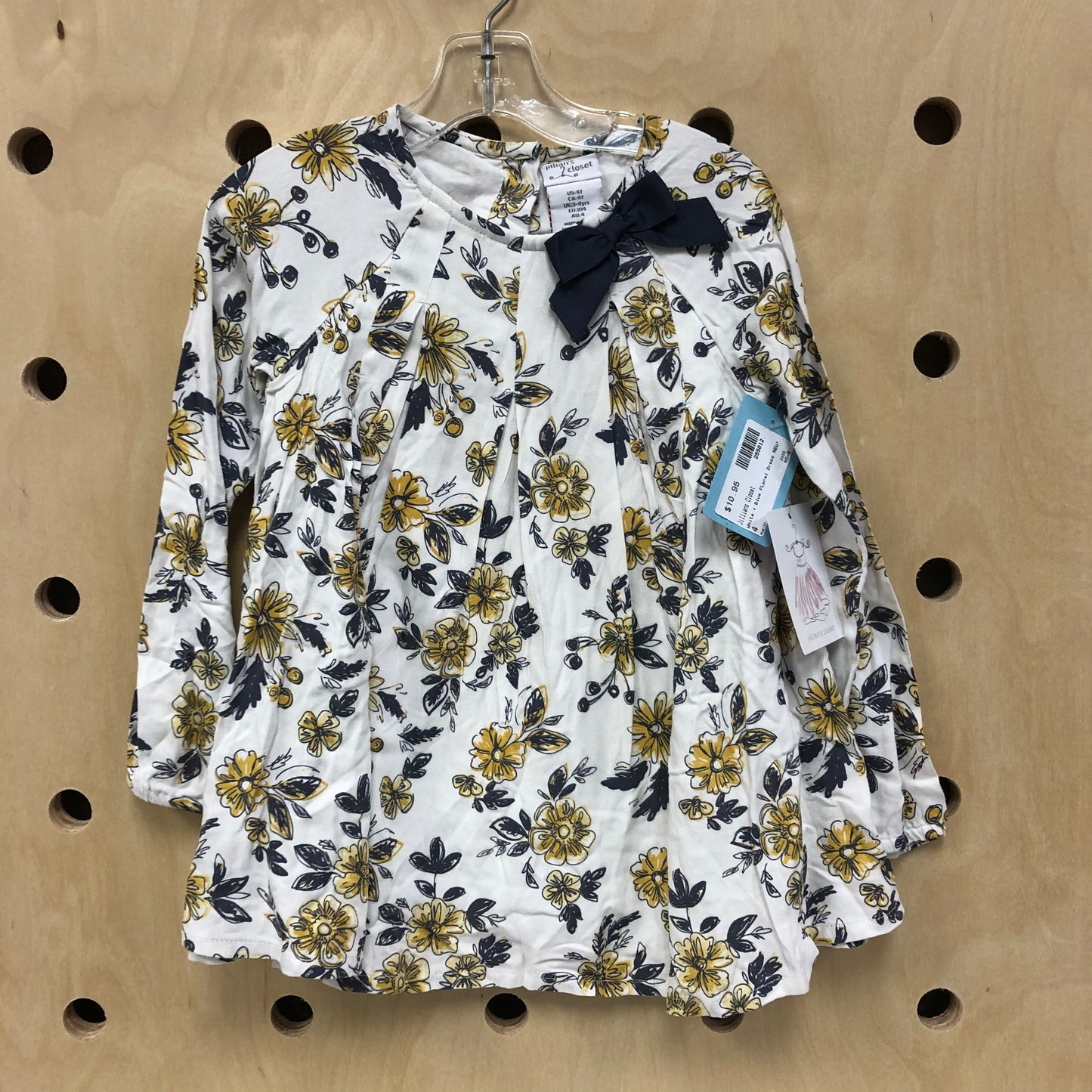 White + Blue Floral Dress NEW!