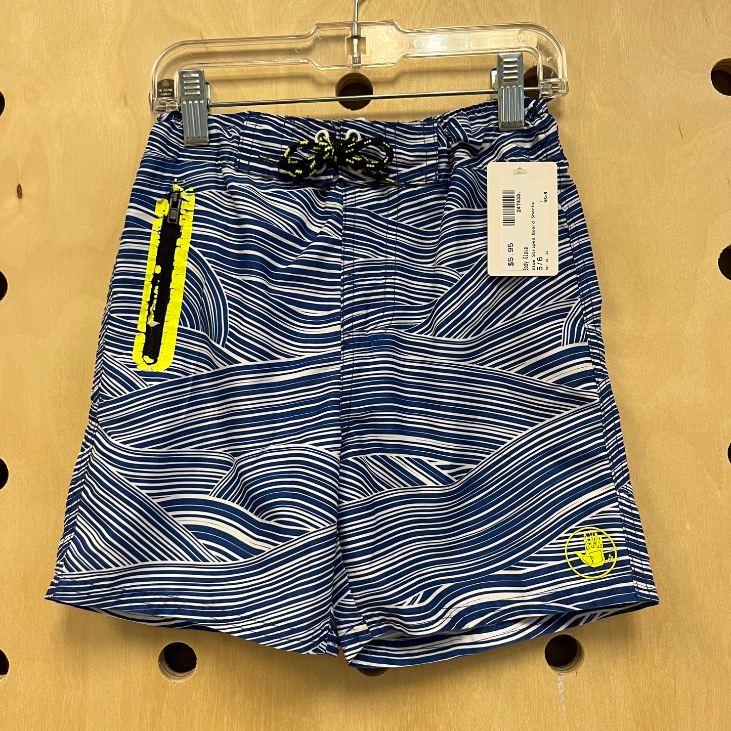 Blue Striped Board Shorts