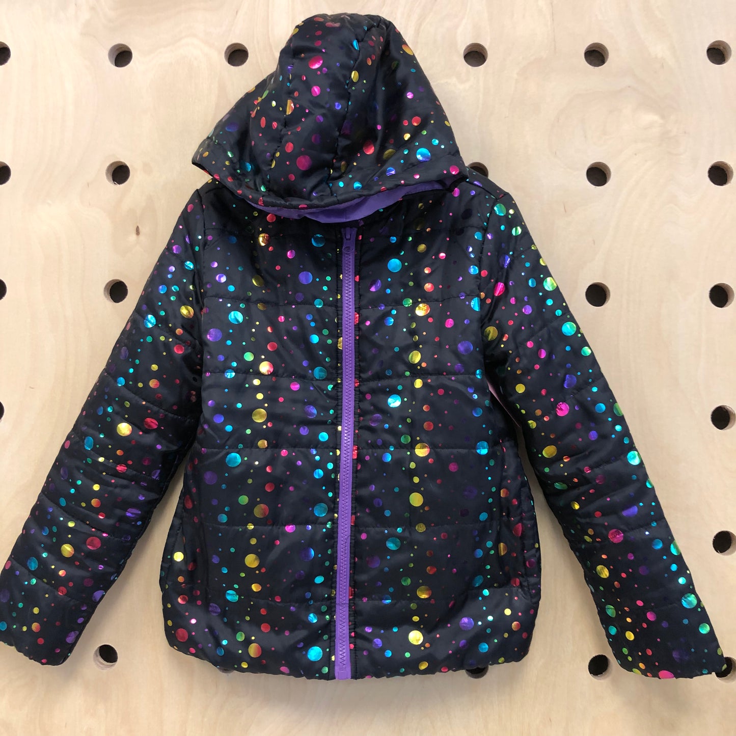 Black Colorful Polka Dot Jacke