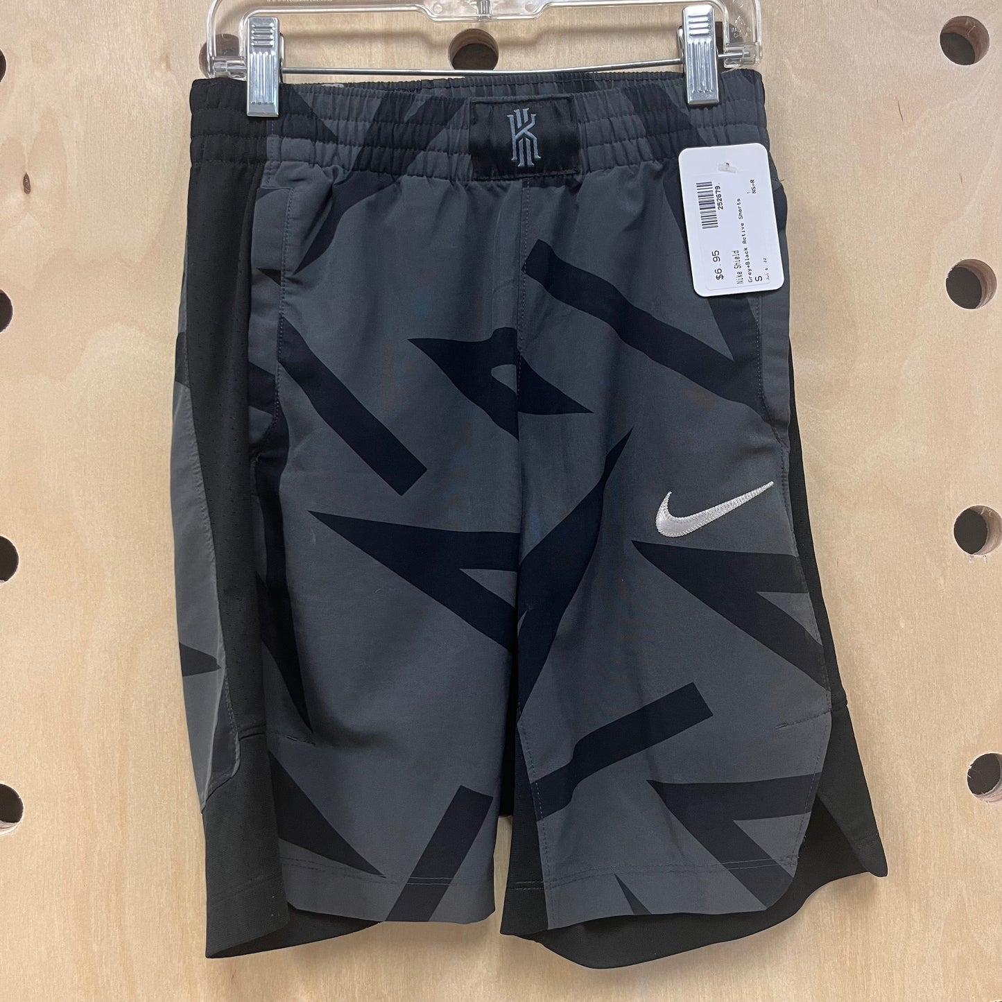 Grey+Black Active Shorts