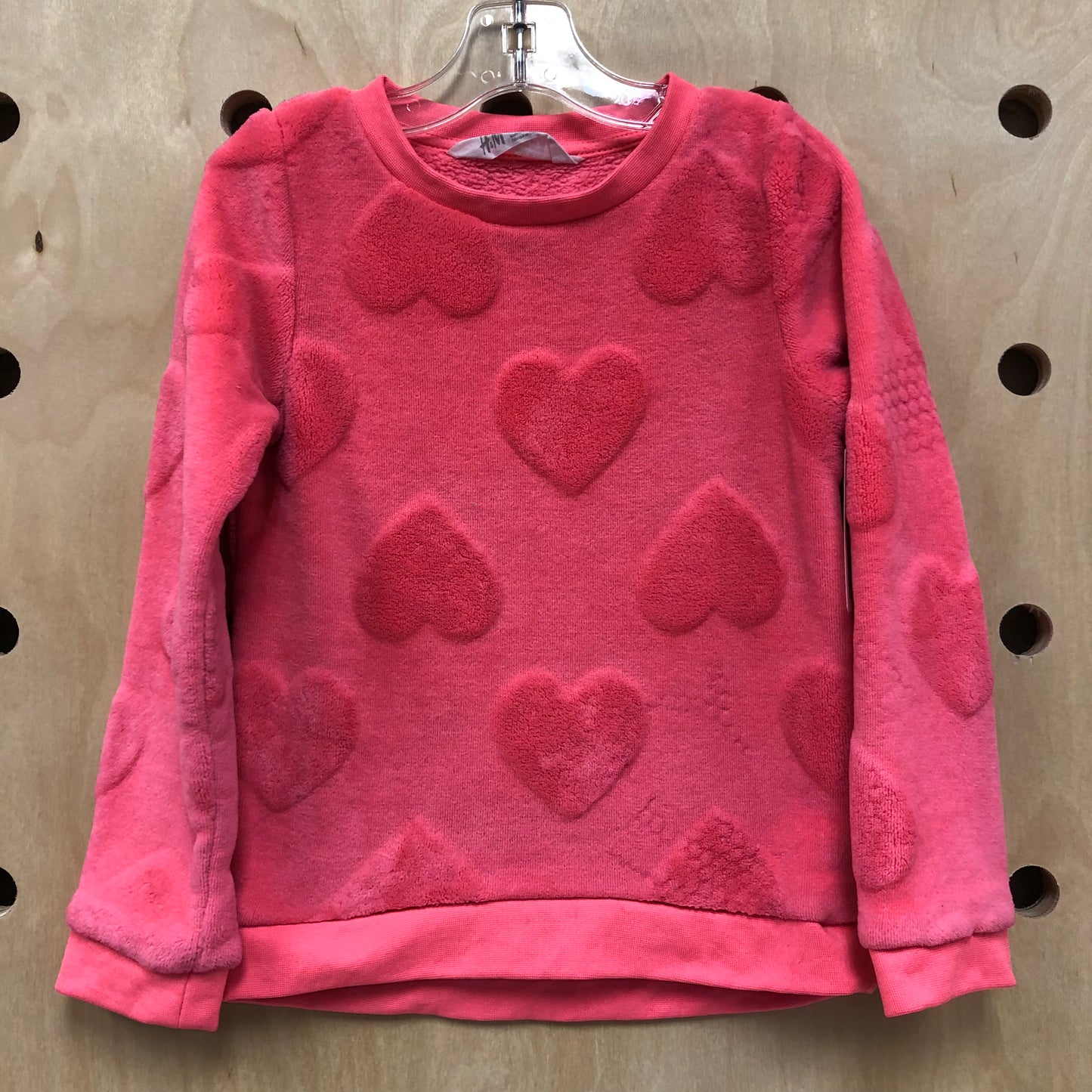 Pink Fleece Hearts Pullover