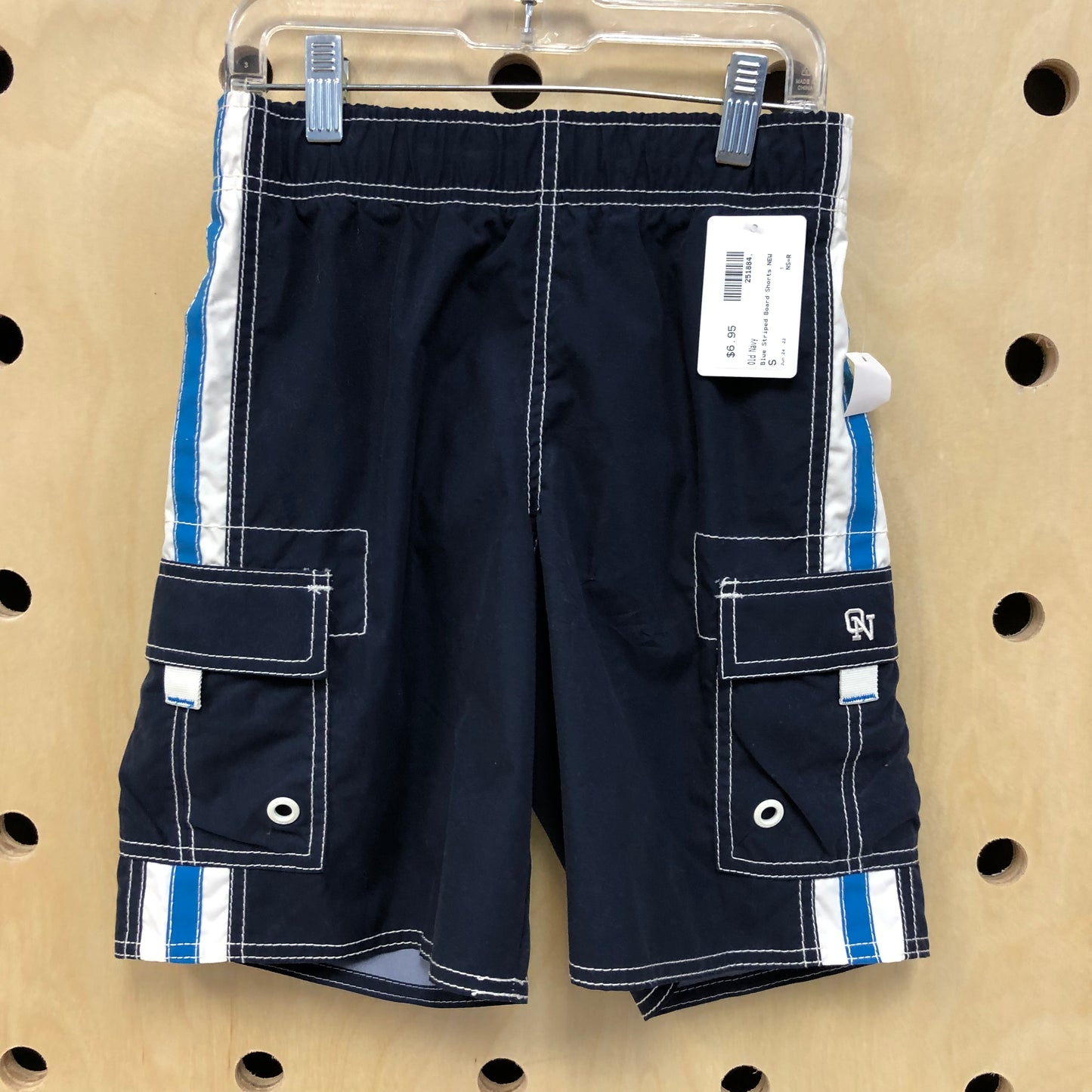 Blue Striped Board Shorts NEW