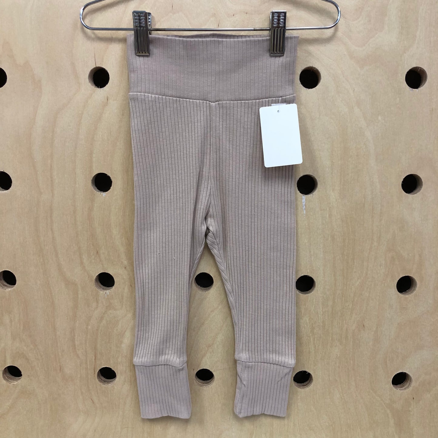 Tan Ribbed Leggings