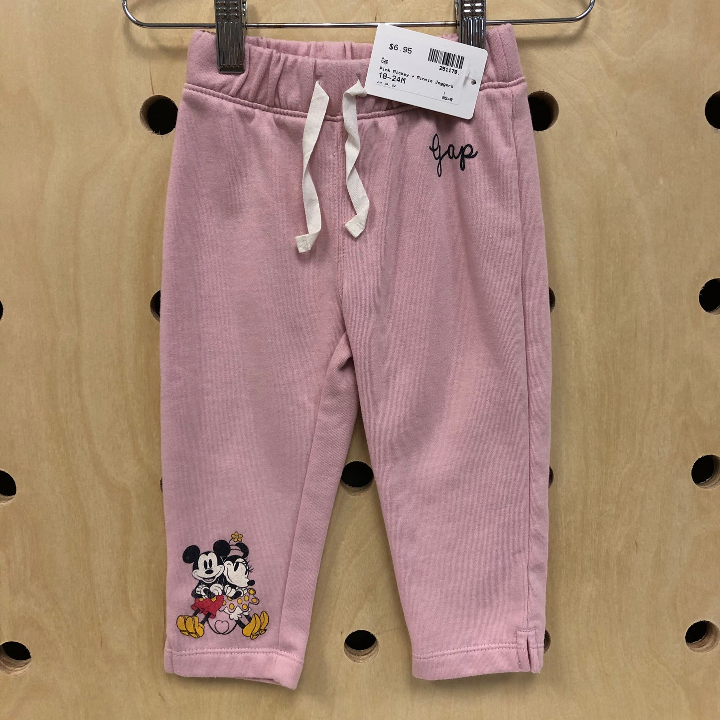 Pink Mickey + Minnie Joggers