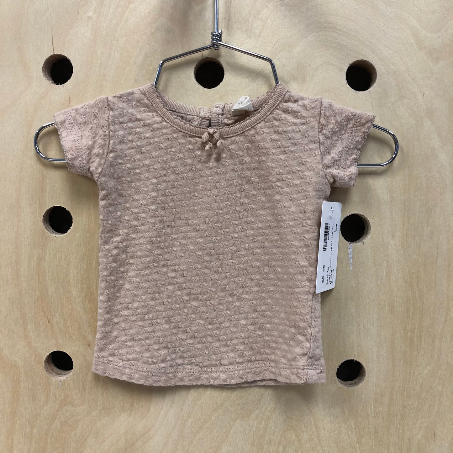 Neutral Organic Pointelle Tee