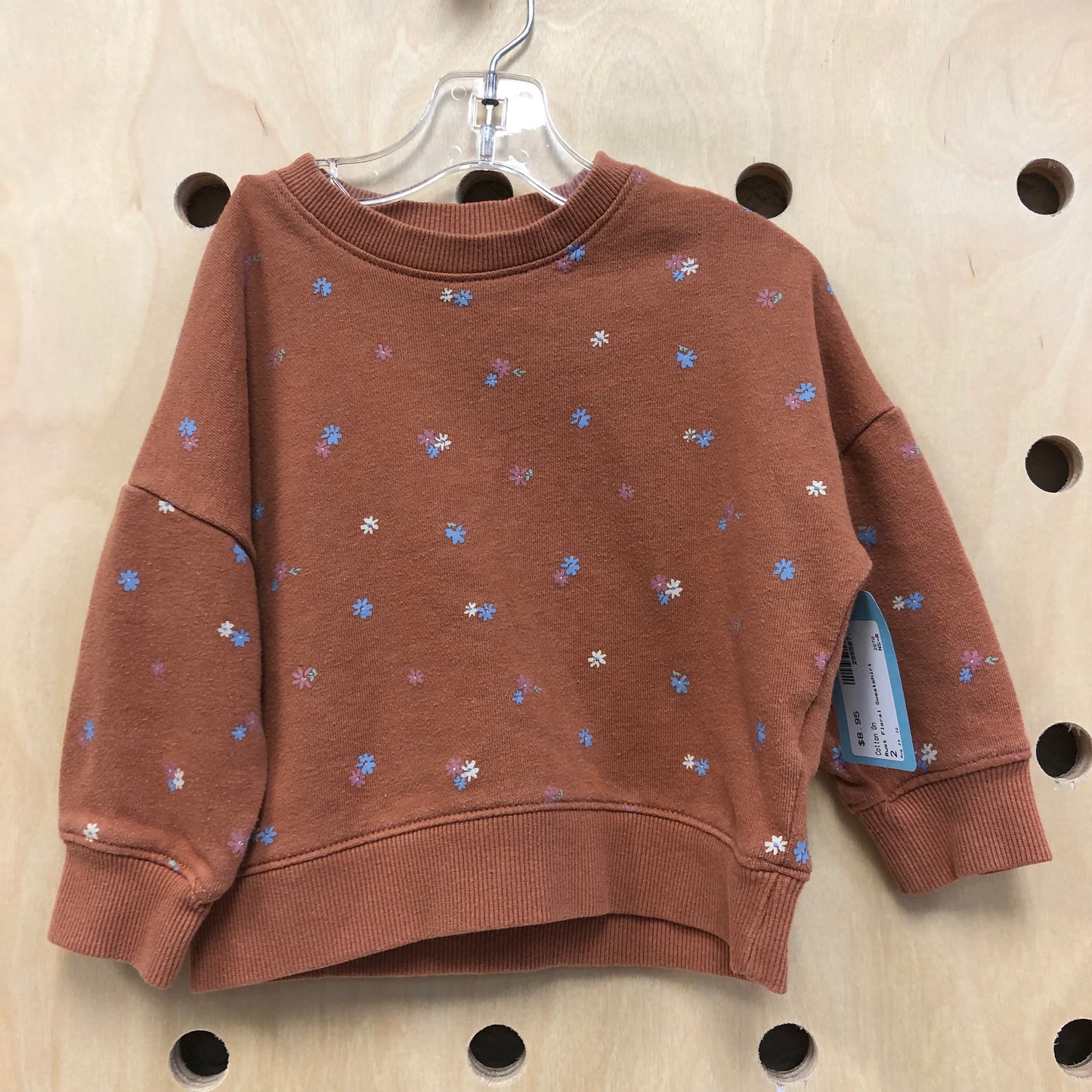 Rust Floral Sweatshirt