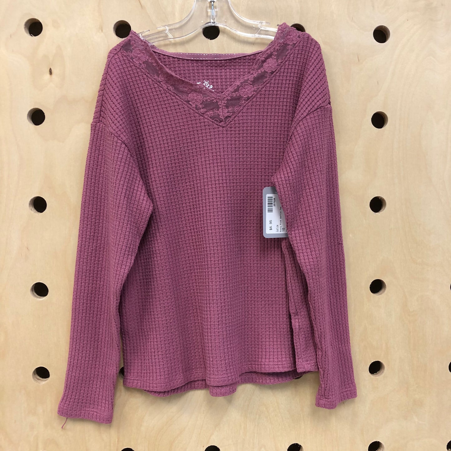 Dusty Pink Waffle Top