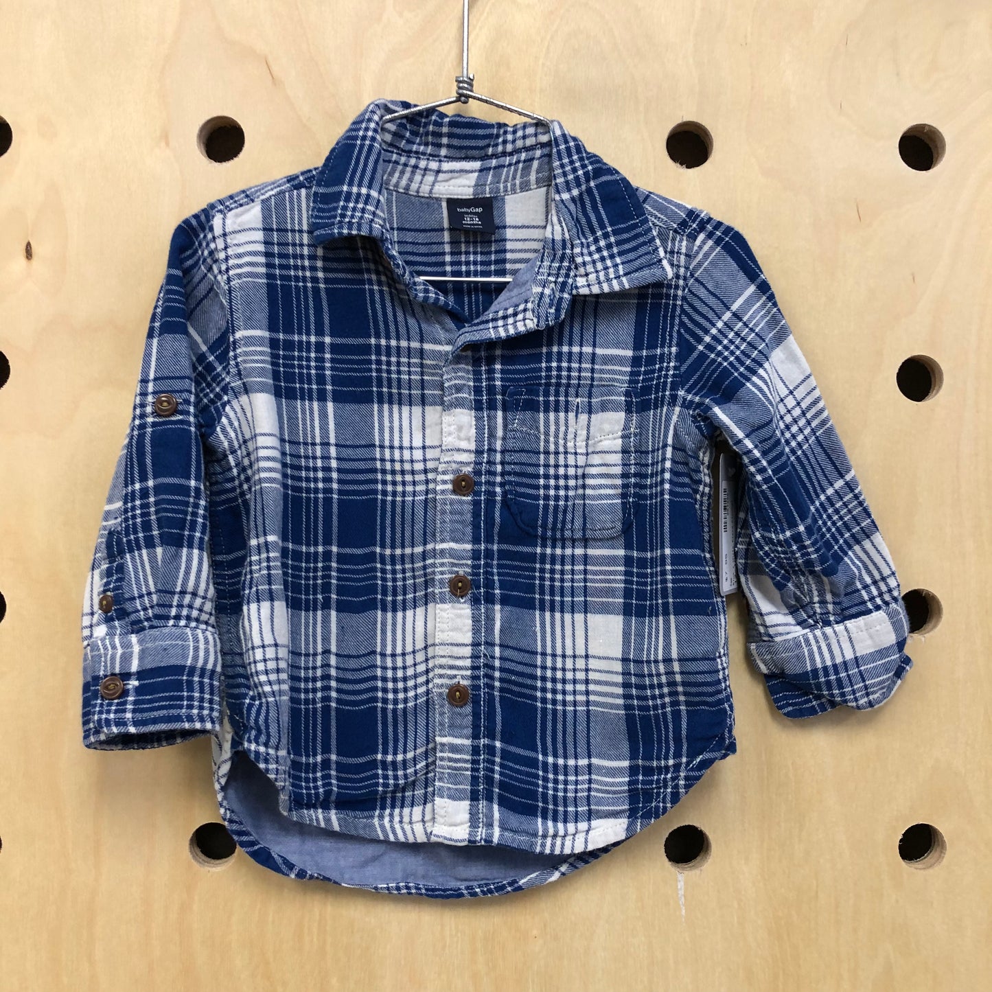 Blue + White Plaid Flannel