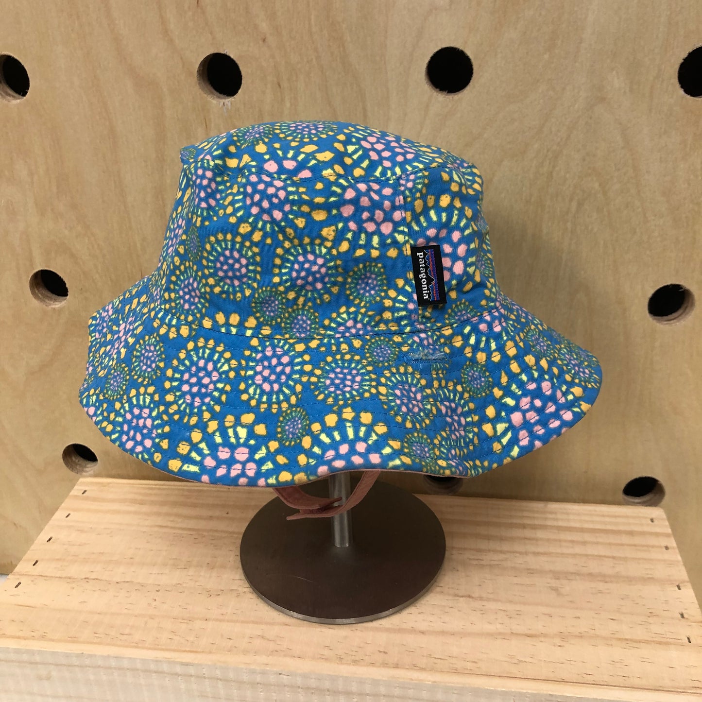Blue & Pink Floral Sun Hat