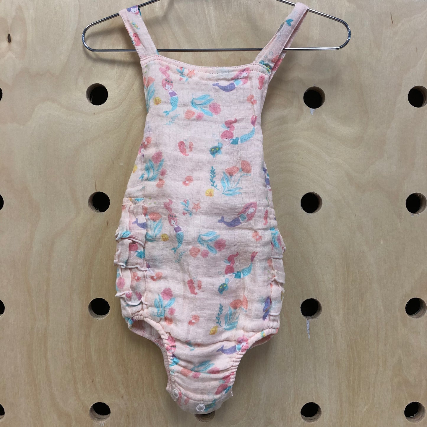 Pink Mermaid Gauze Romper