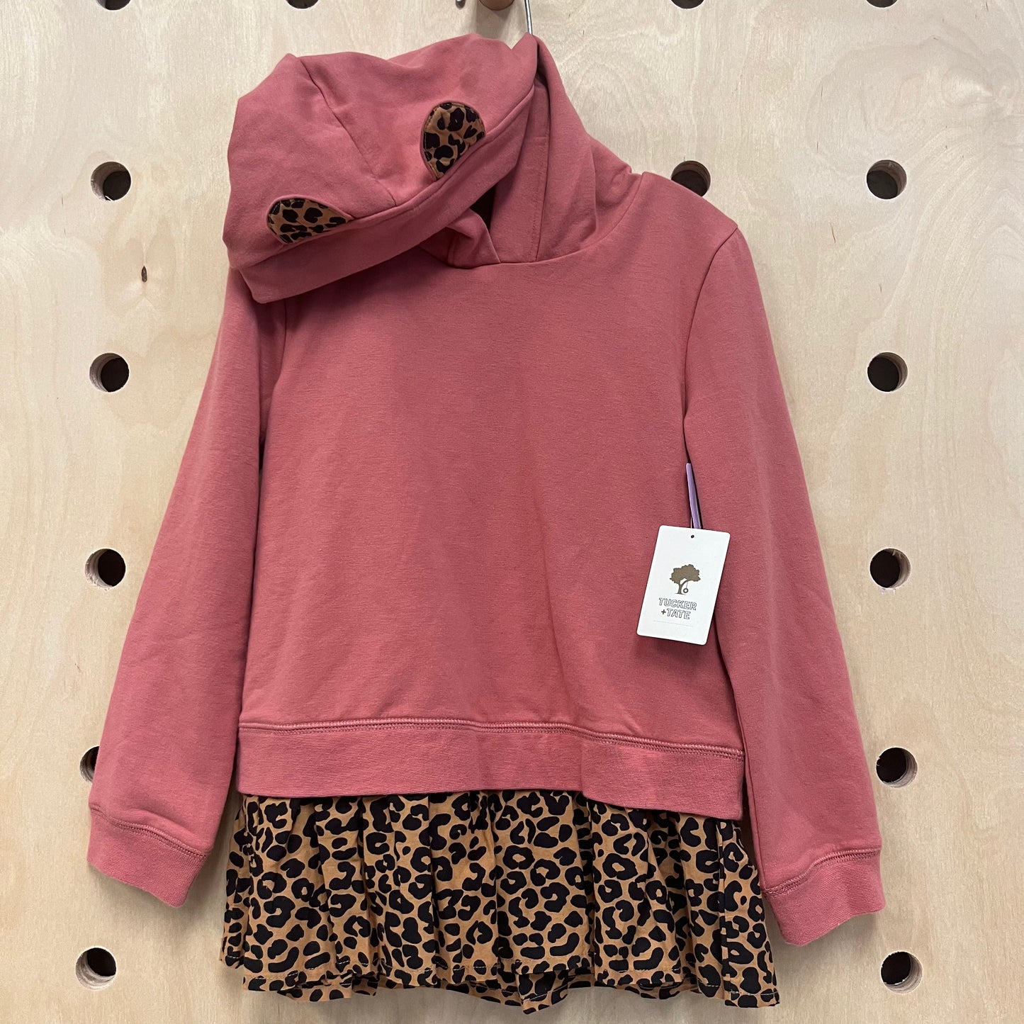 Pink Animal Print Pullover NEW