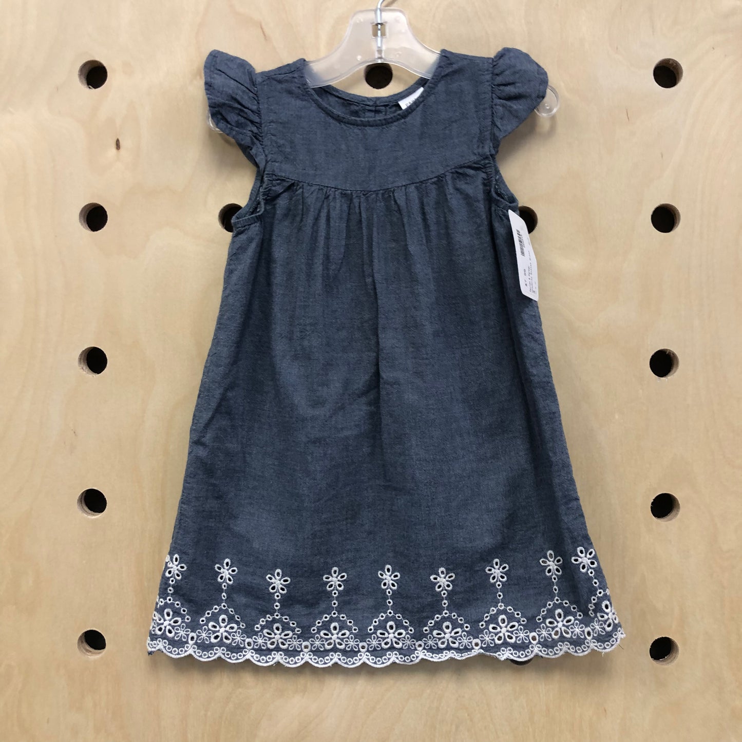 Chambray Eyelet Dress