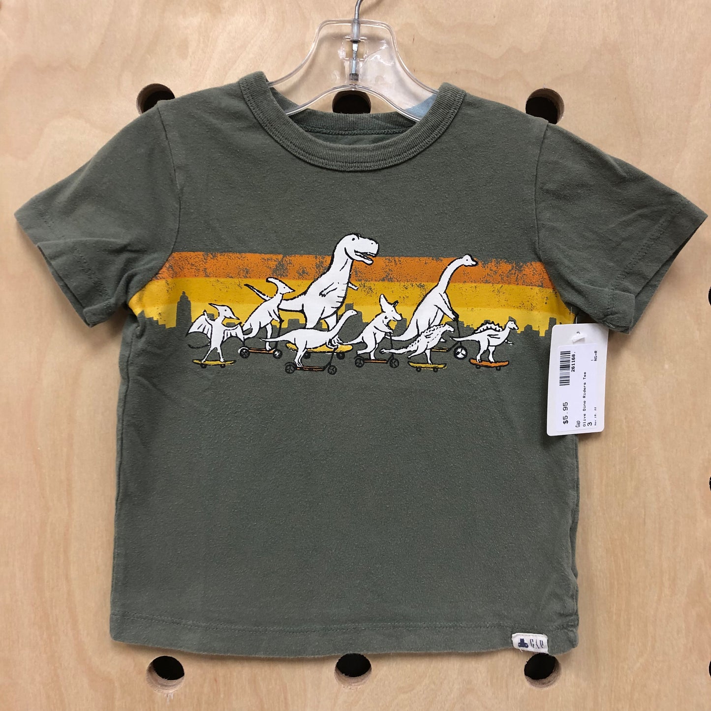 Olive Dino Riders Tee