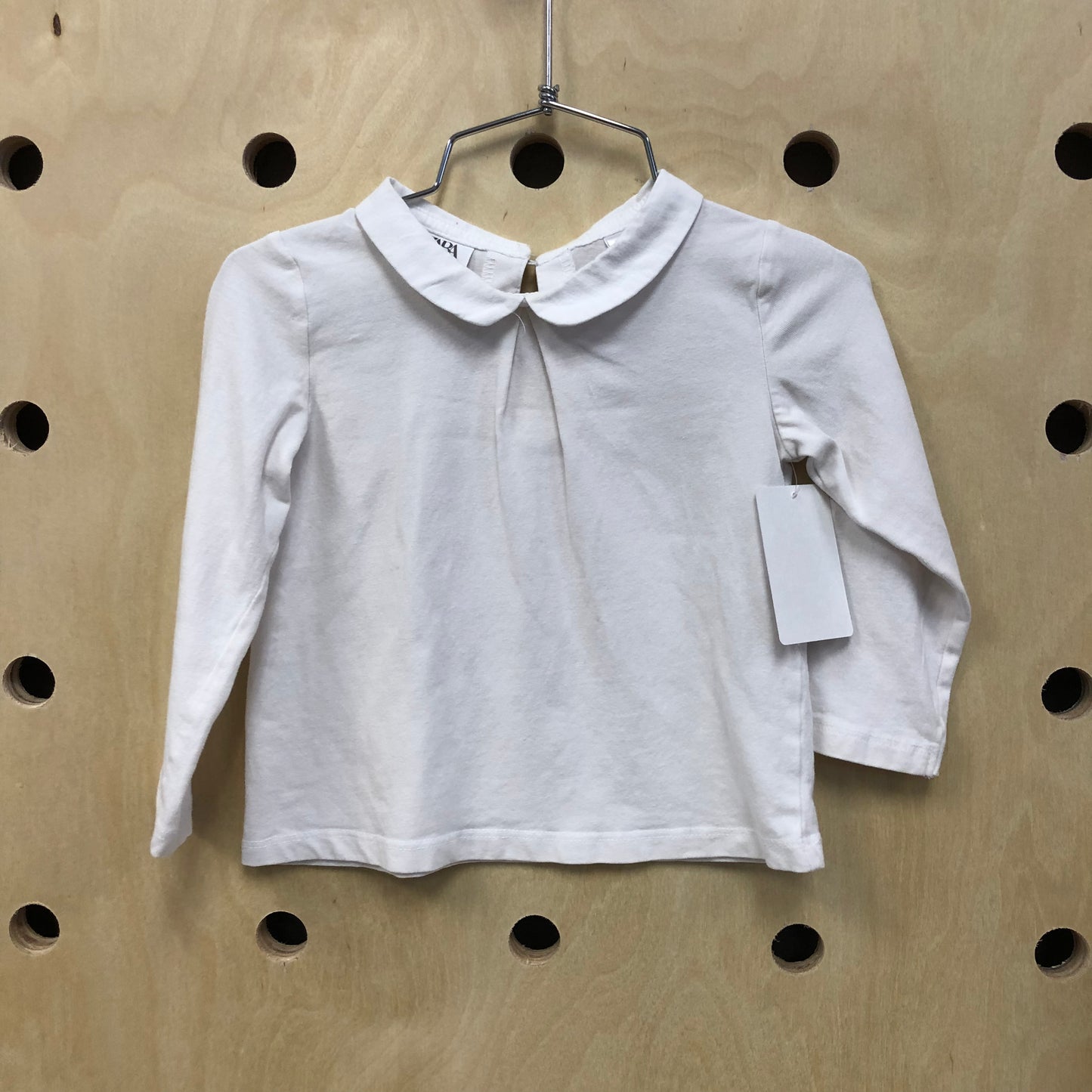 White Peter Pan Collar Top