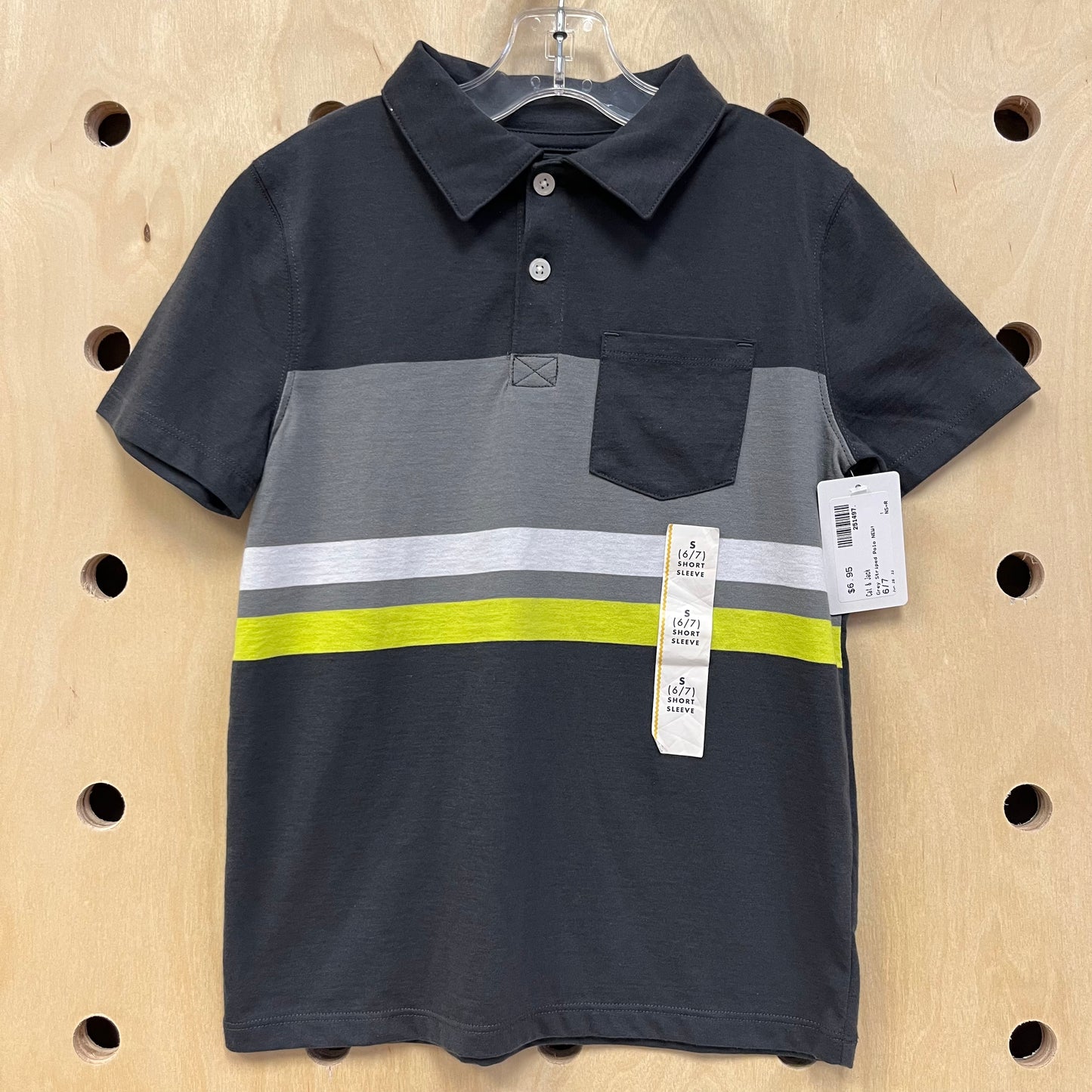 Grey Striped Polo NEW!