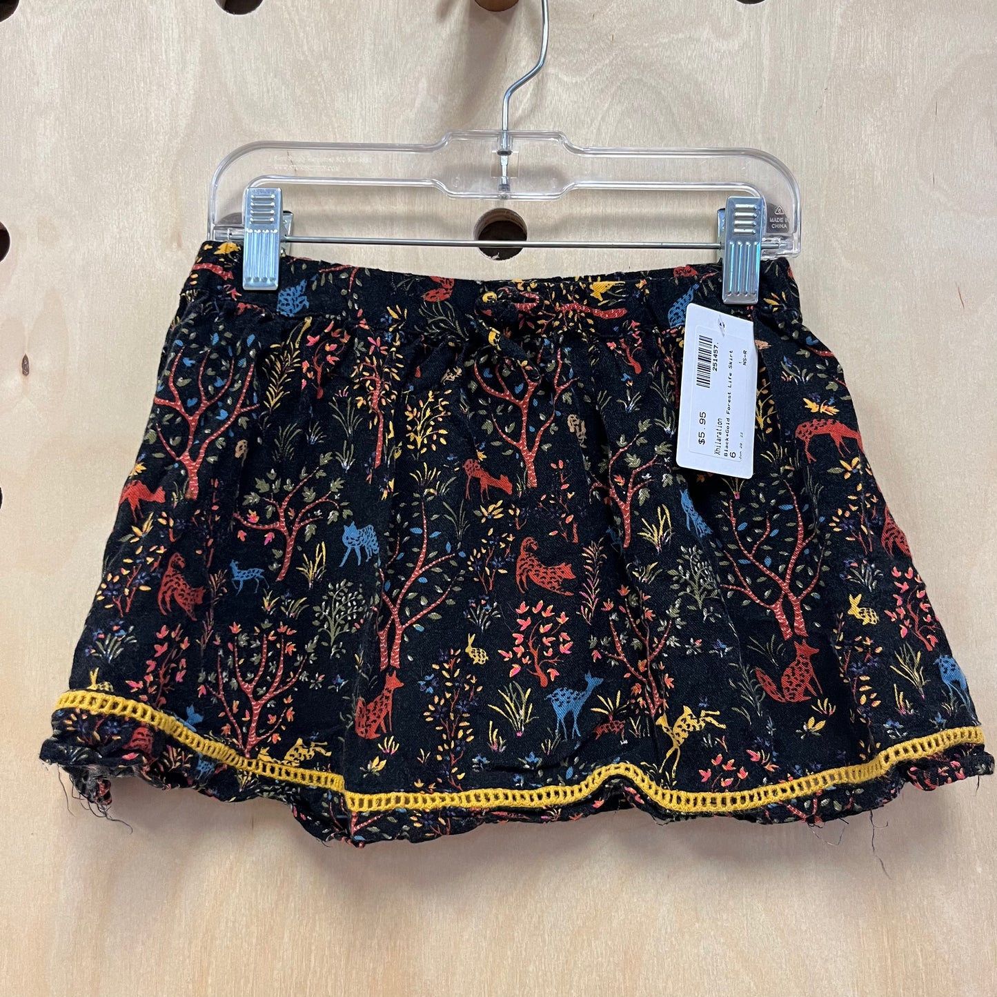 Black+Gold Forest Life Skirt